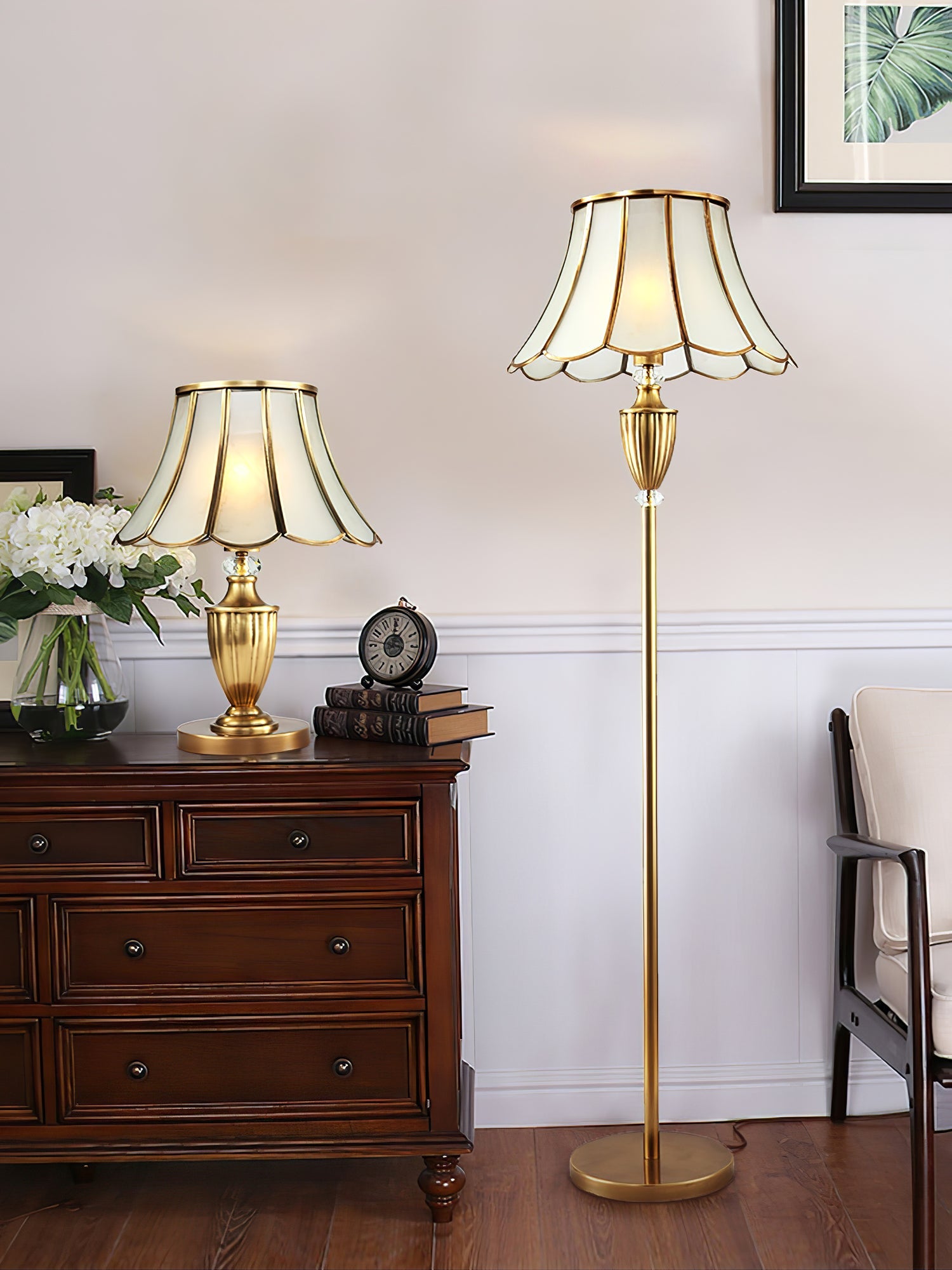 WINTHORPE CRYSTAL ENCRUSTED TABLE LANTERN