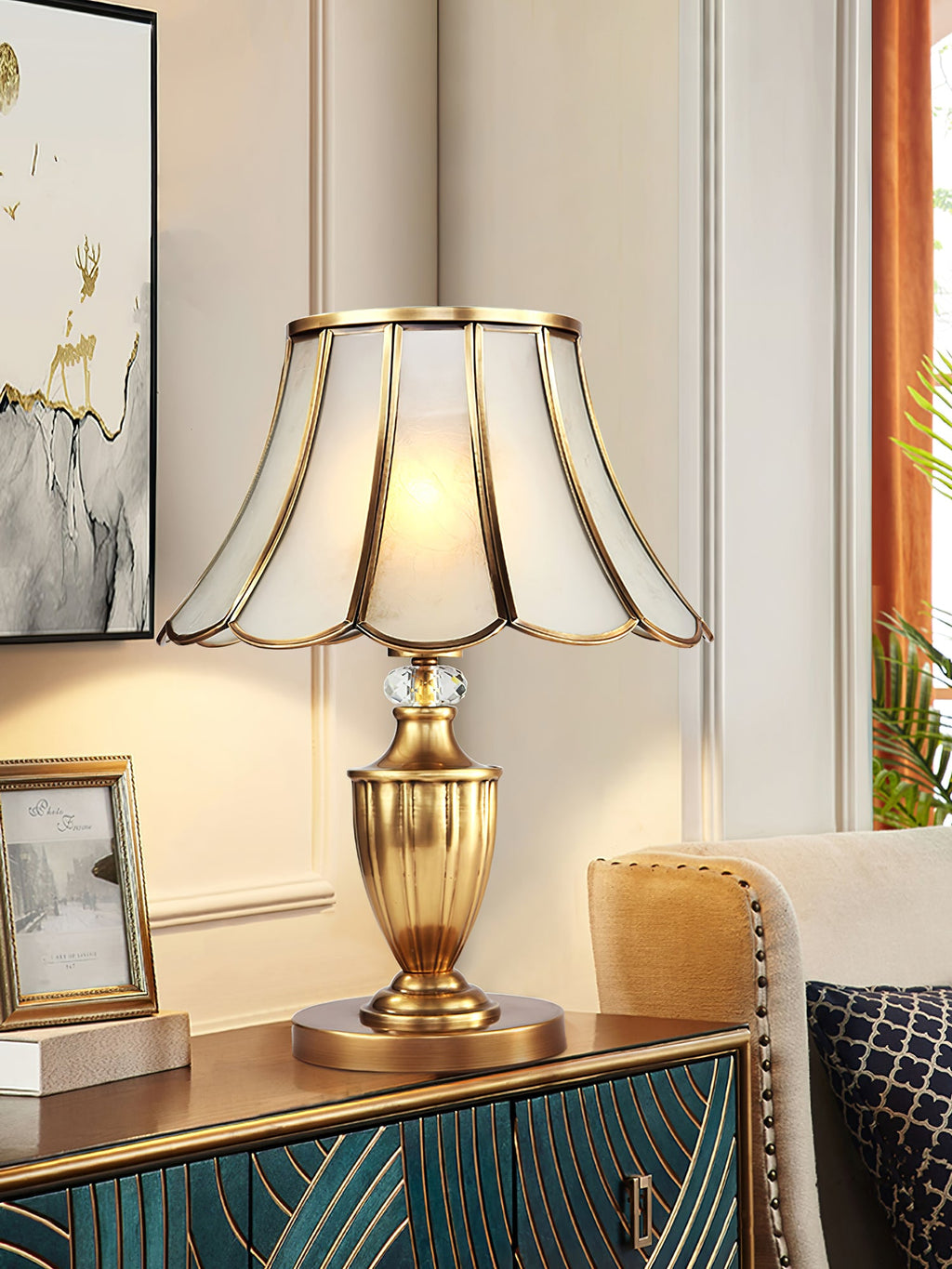 WINTHORPE CRYSTAL ENCRUSTED TABLE LANTERN