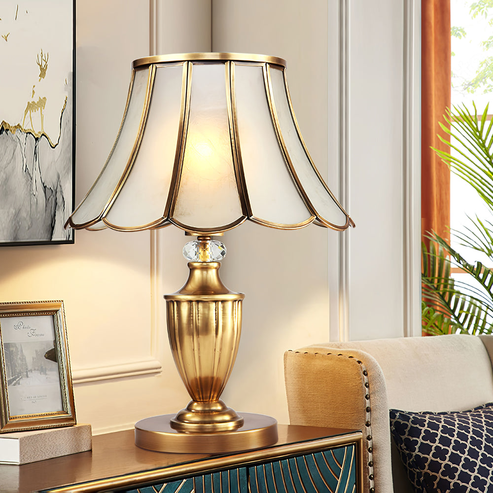 WINTHORPE CRYSTAL ENCRUSTED TABLE LANTERN