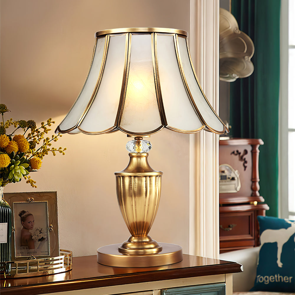 WINTHORPE CRYSTAL ENCRUSTED TABLE LANTERN