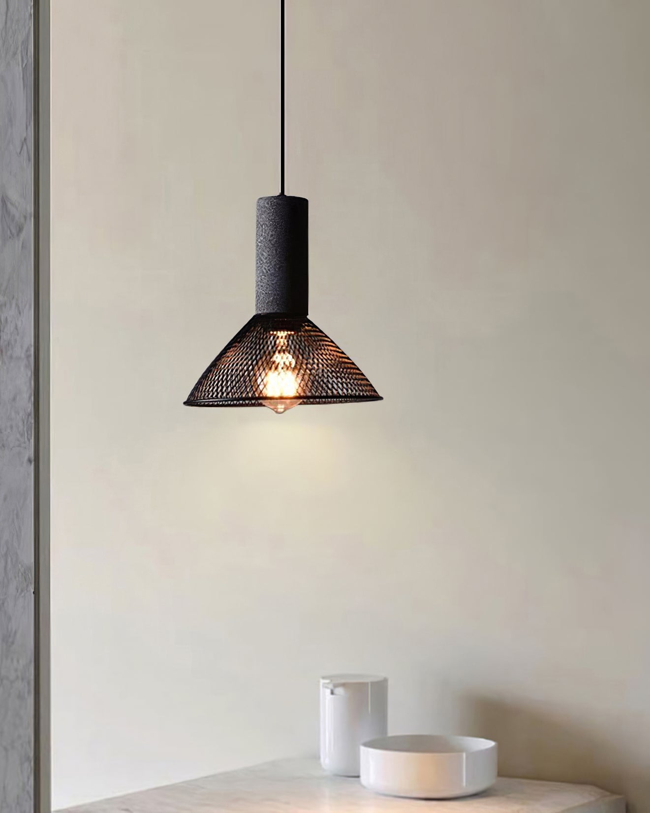 WINTHROP CONCRETE HANGING LANTERN