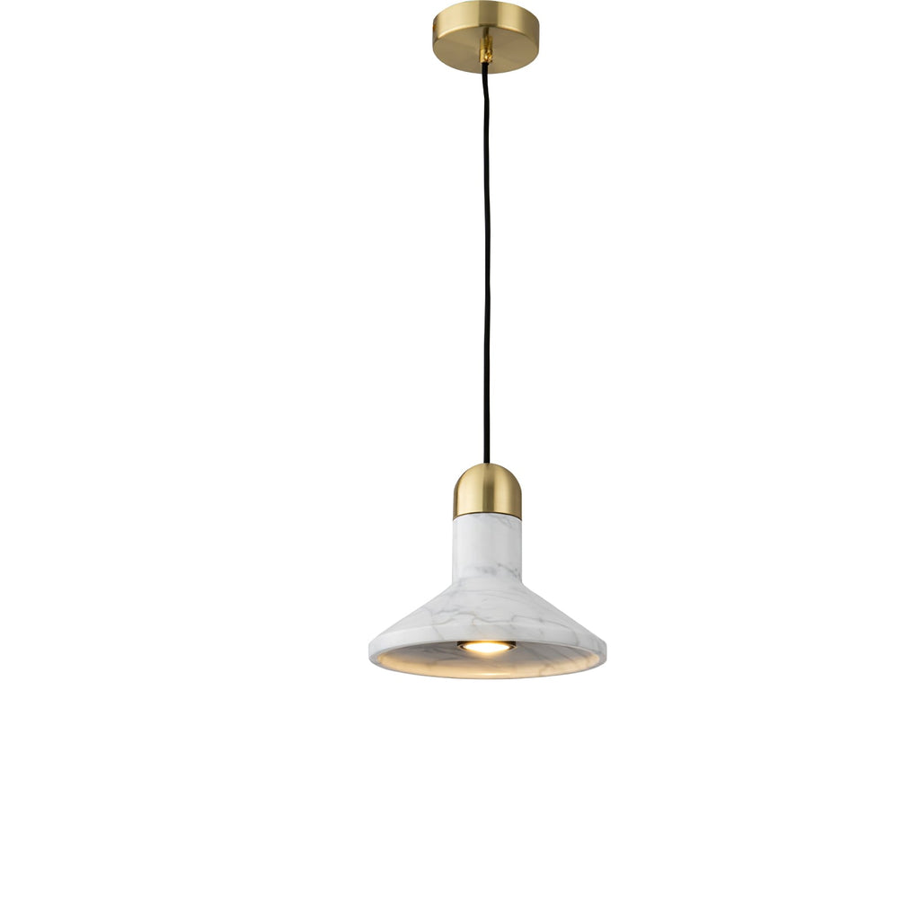CARLETON MARBLE CONE HANGING LAMP