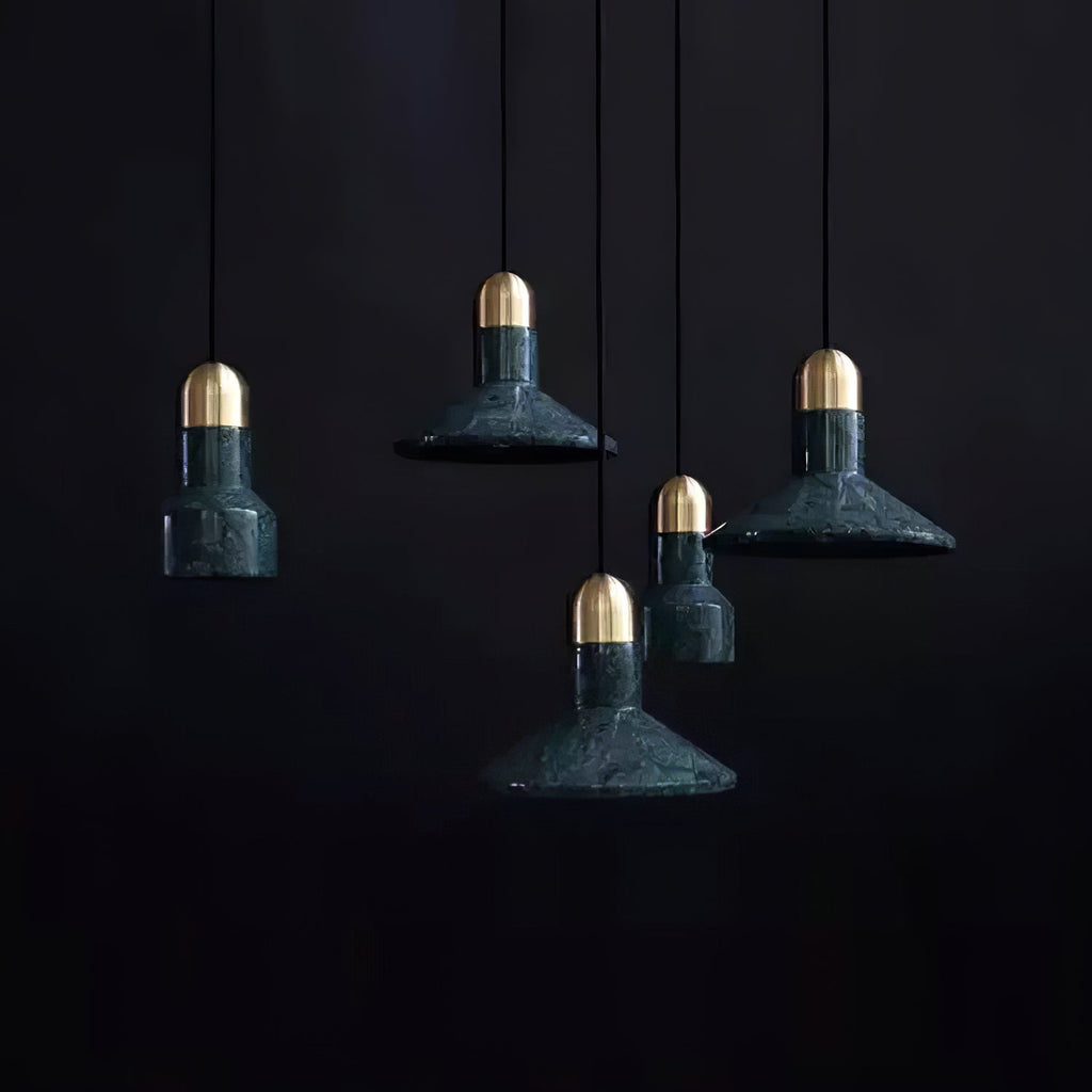 CARLETON MARBLE CONE HANGING LAMP