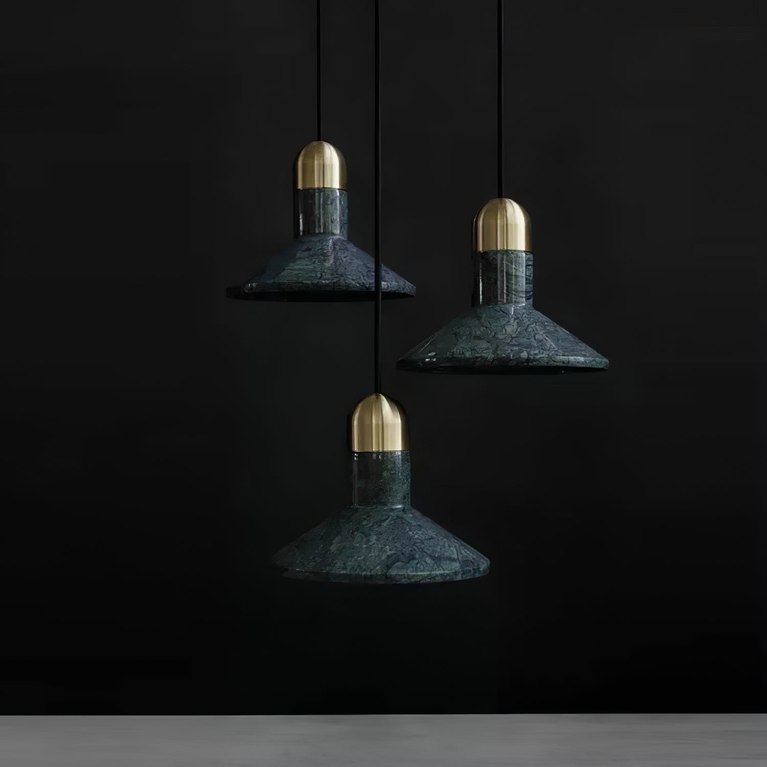 CARLETON MARBLE CONE HANGING LAMP