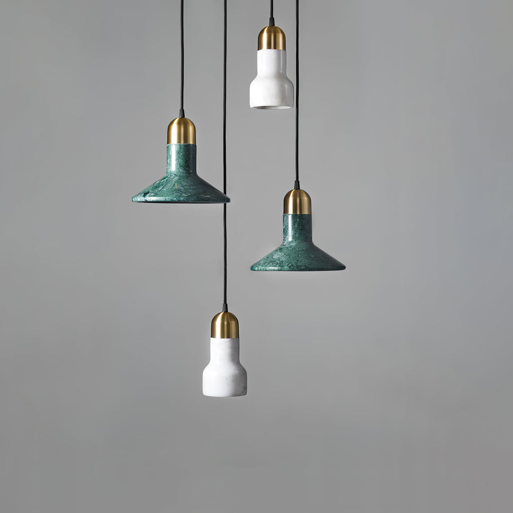 CARLETON MARBLE CONE HANGING LAMP