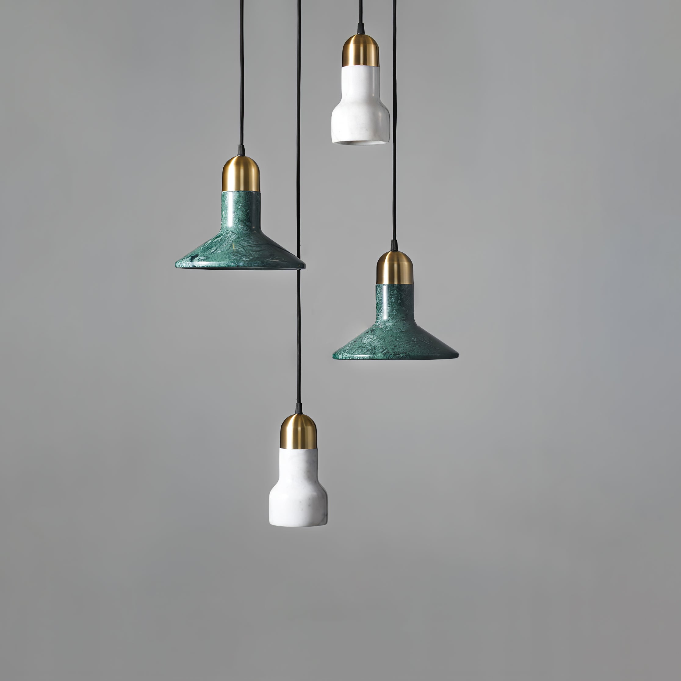 CARLETON MARBLE CONE HANGING LAMP
