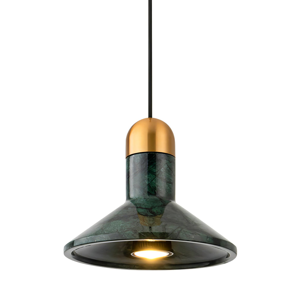 CARLETON MARBLE CONE HANGING LAMP