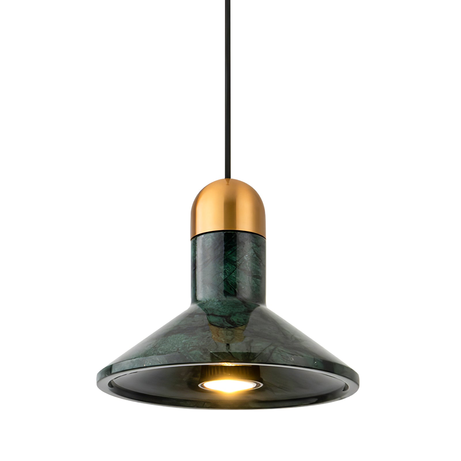 CARLETON MARBLE CONE HANGING LAMP
