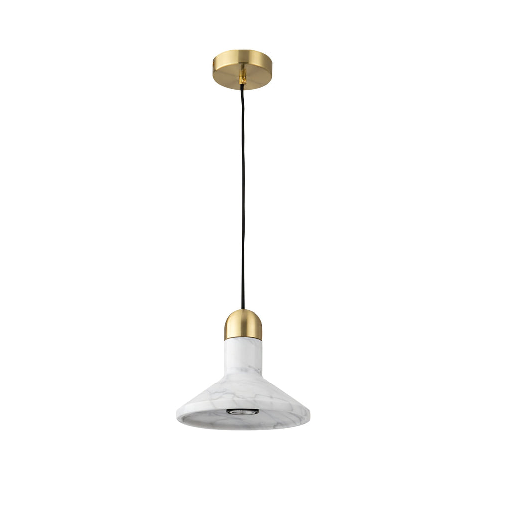 CARLETON MARBLE CONE HANGING LAMP