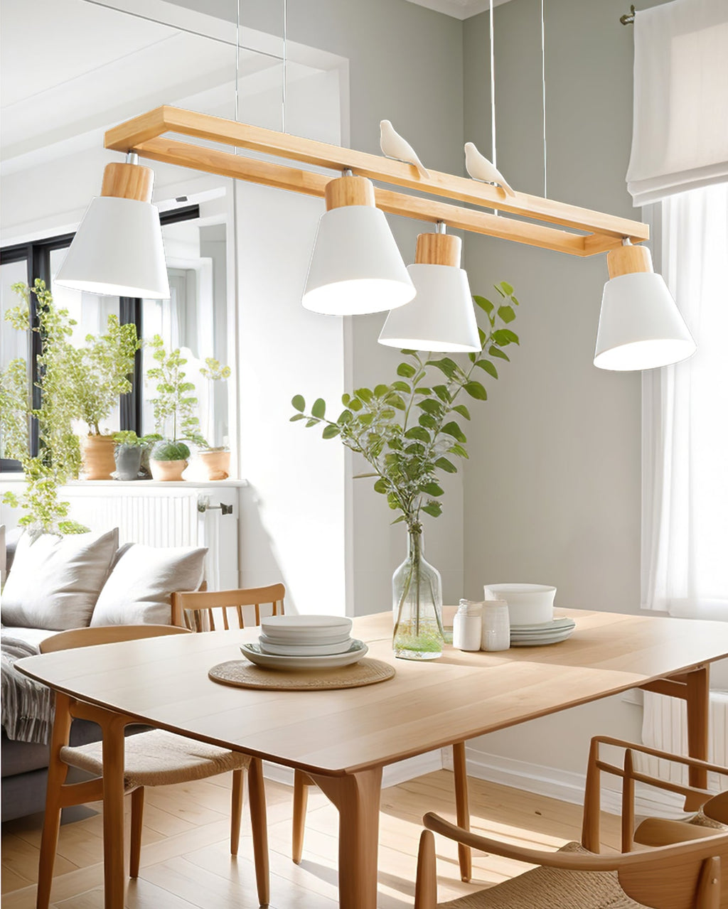 HEATHCLIFF WOODEN CONICAL LIGHTING FIXTURE