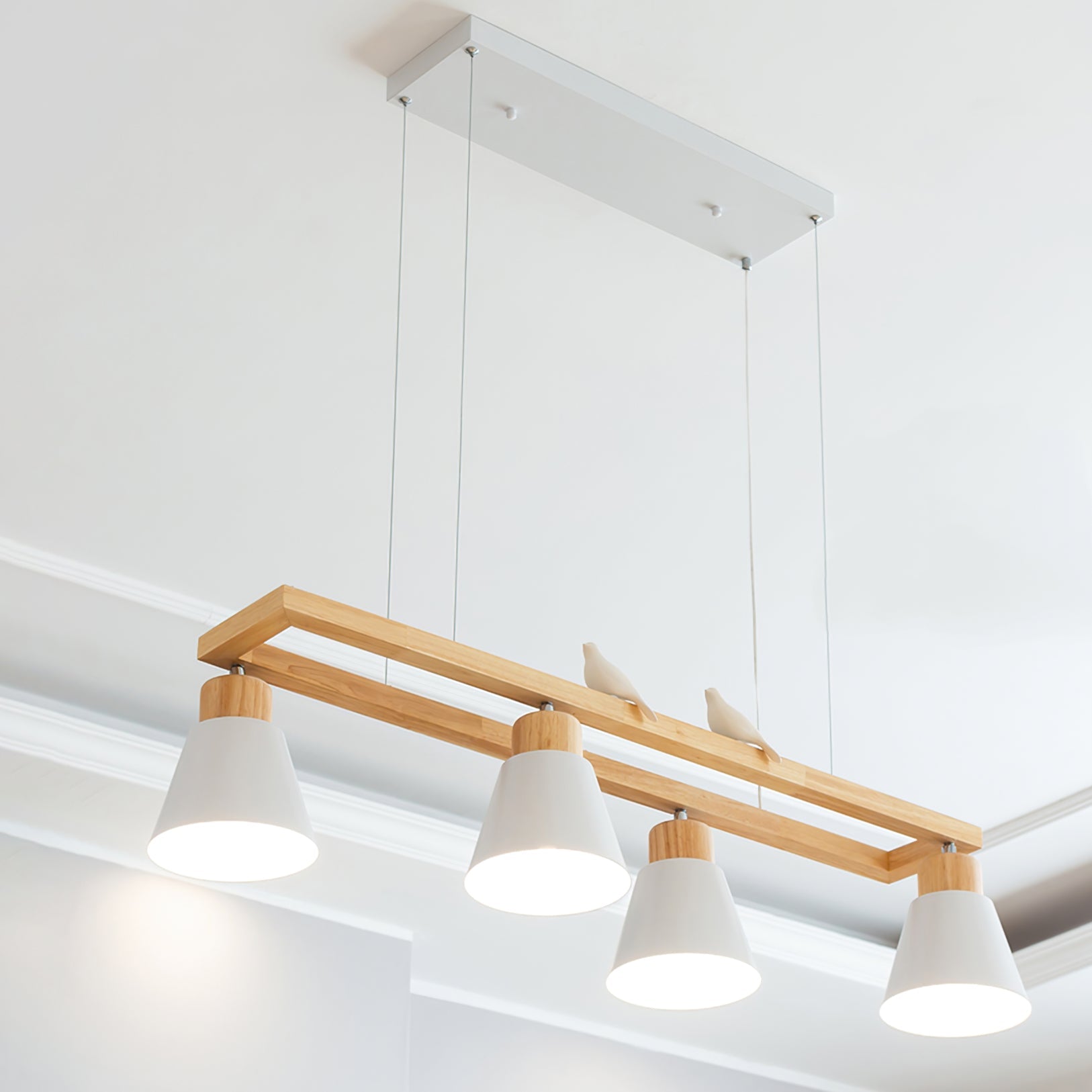 HEATHCLIFF WOODEN CONICAL LIGHTING FIXTURE