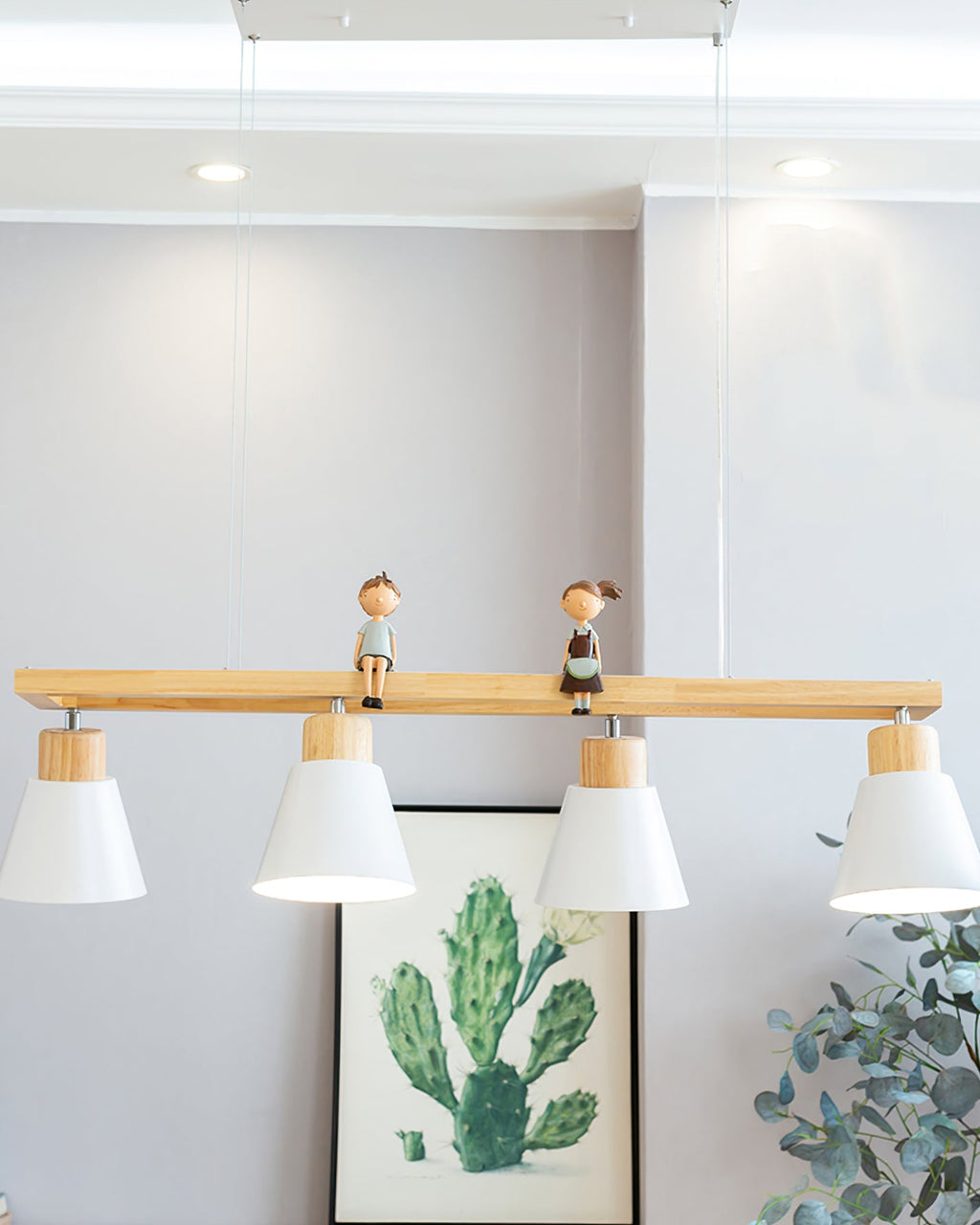 HEATHCLIFF WOODEN CONICAL LIGHTING FIXTURE