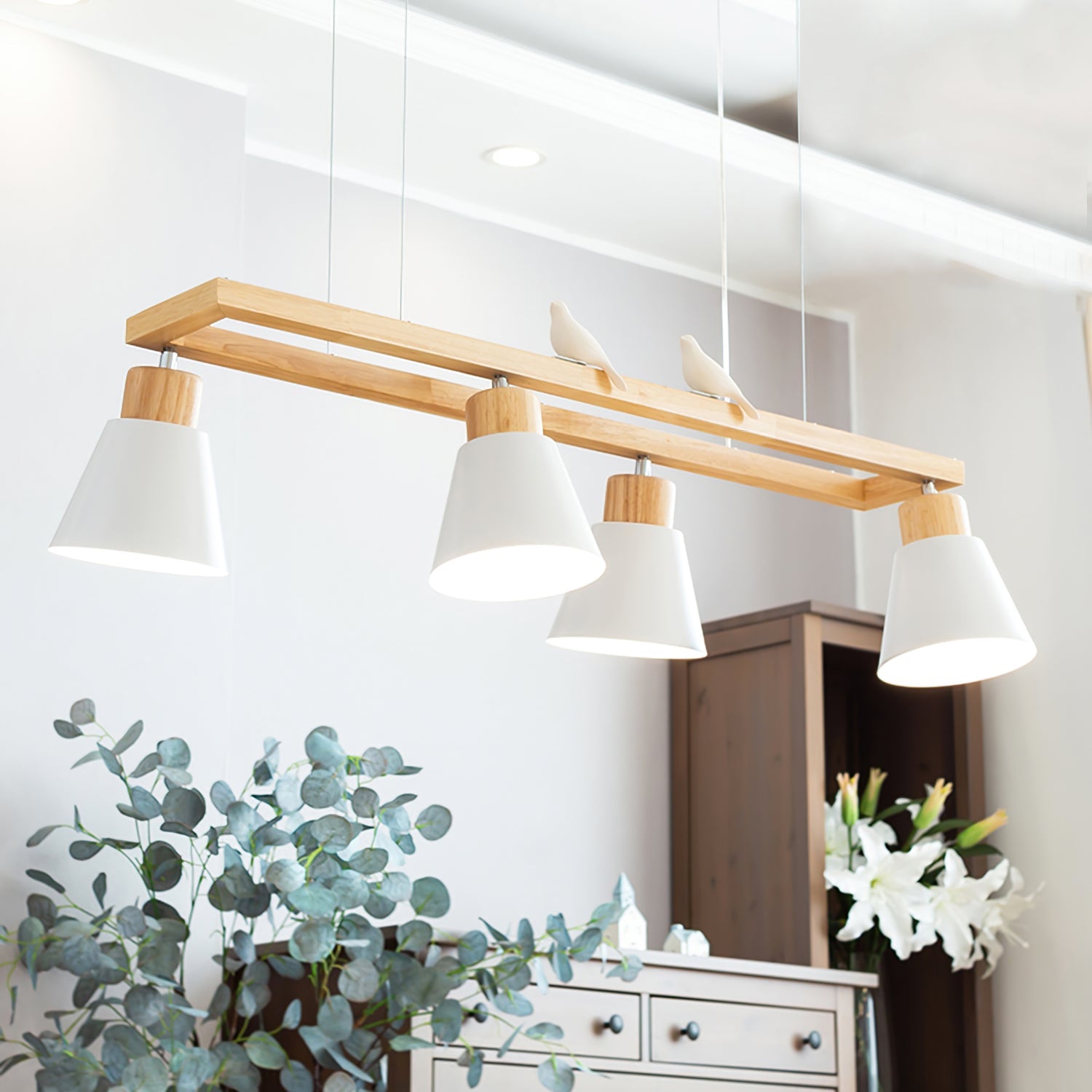 HEATHCLIFF WOODEN CONICAL LIGHTING FIXTURE