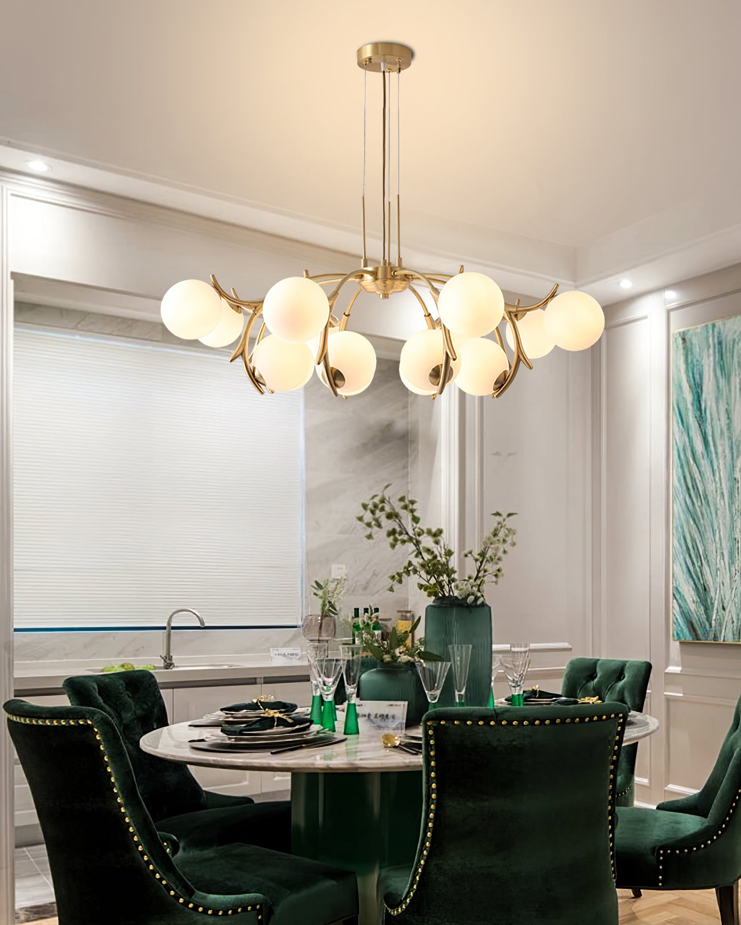 FENWICK CRYSTAL DRAPE CHANDELIER