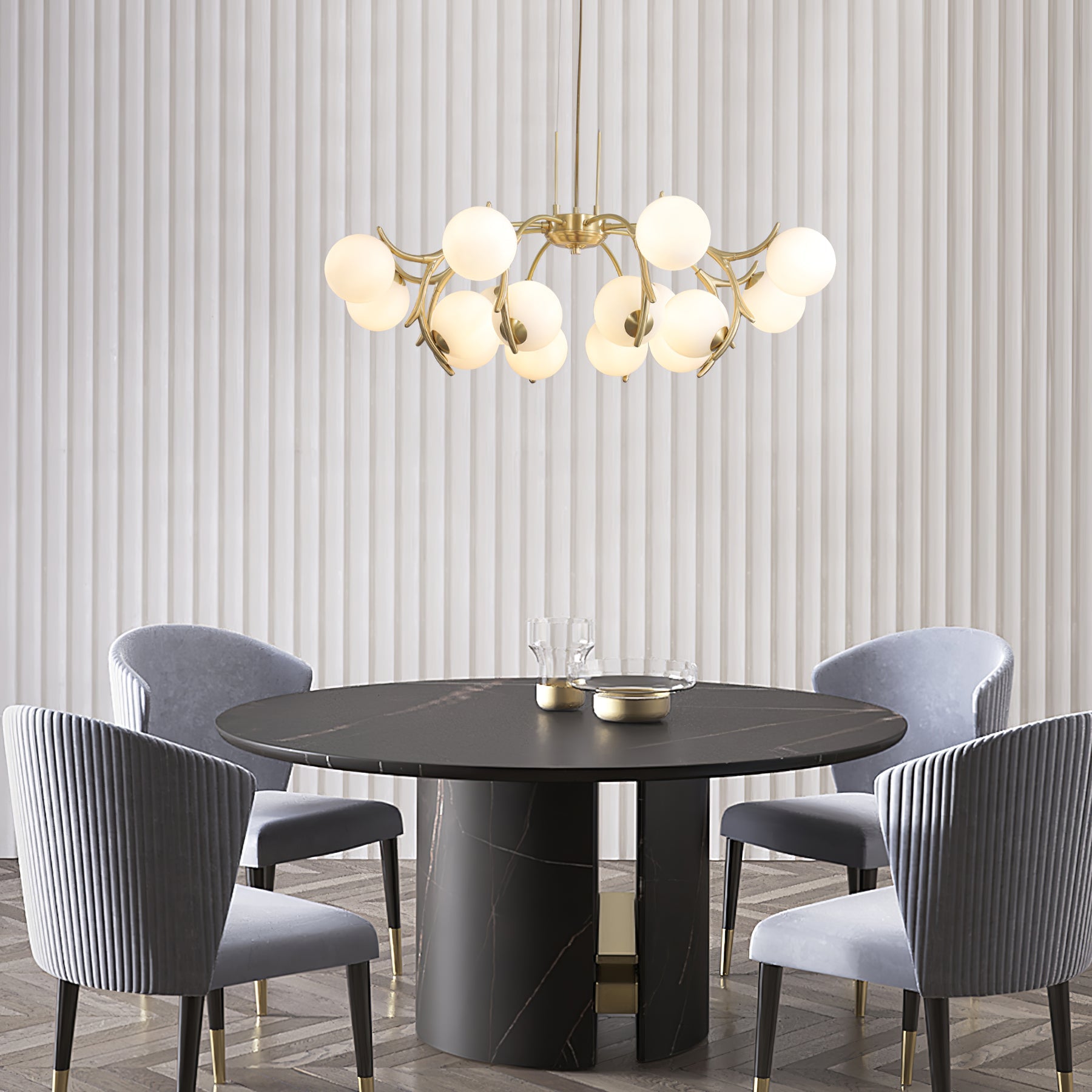 FENWICK CRYSTAL DRAPE CHANDELIER