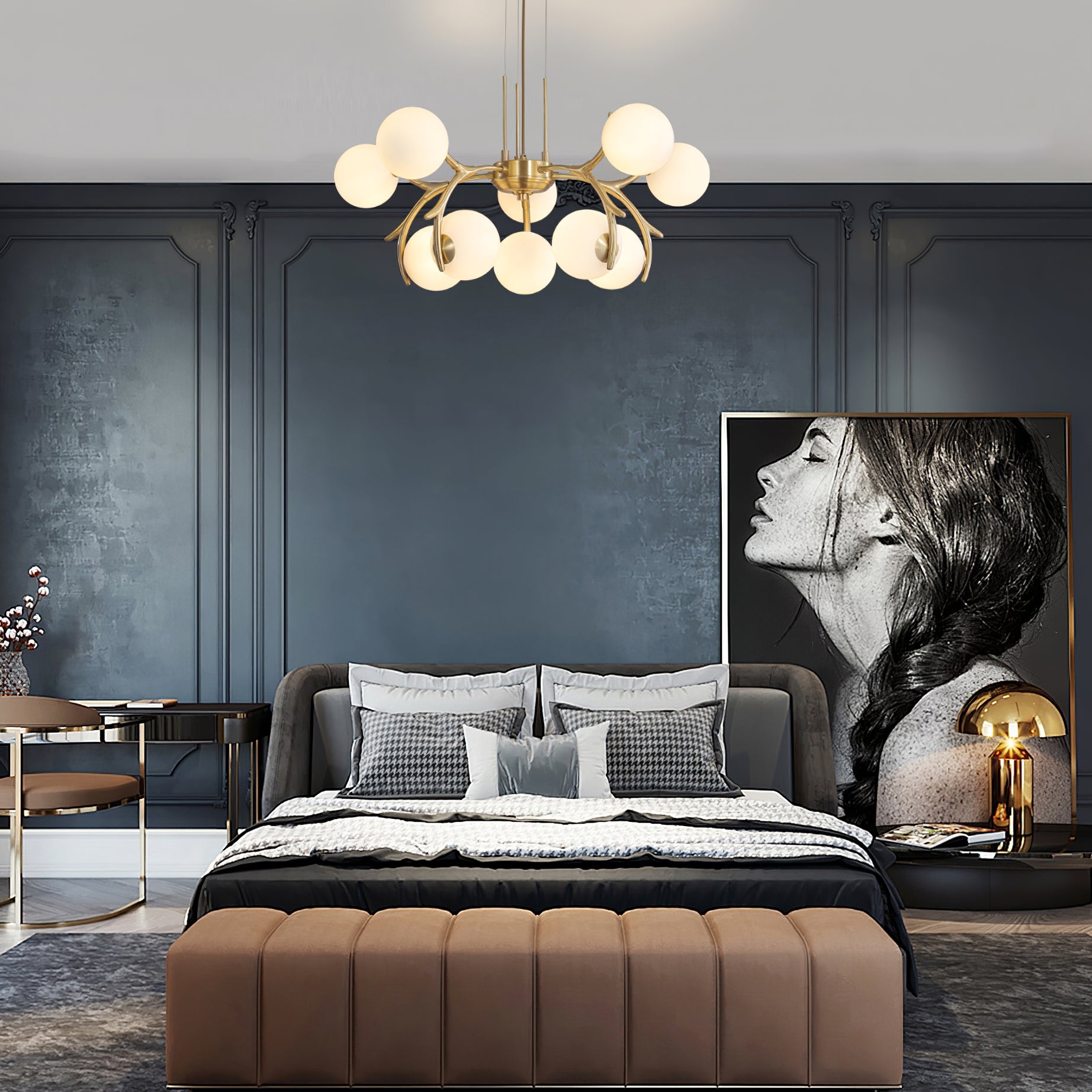 FENWICK CRYSTAL DRAPE CHANDELIER