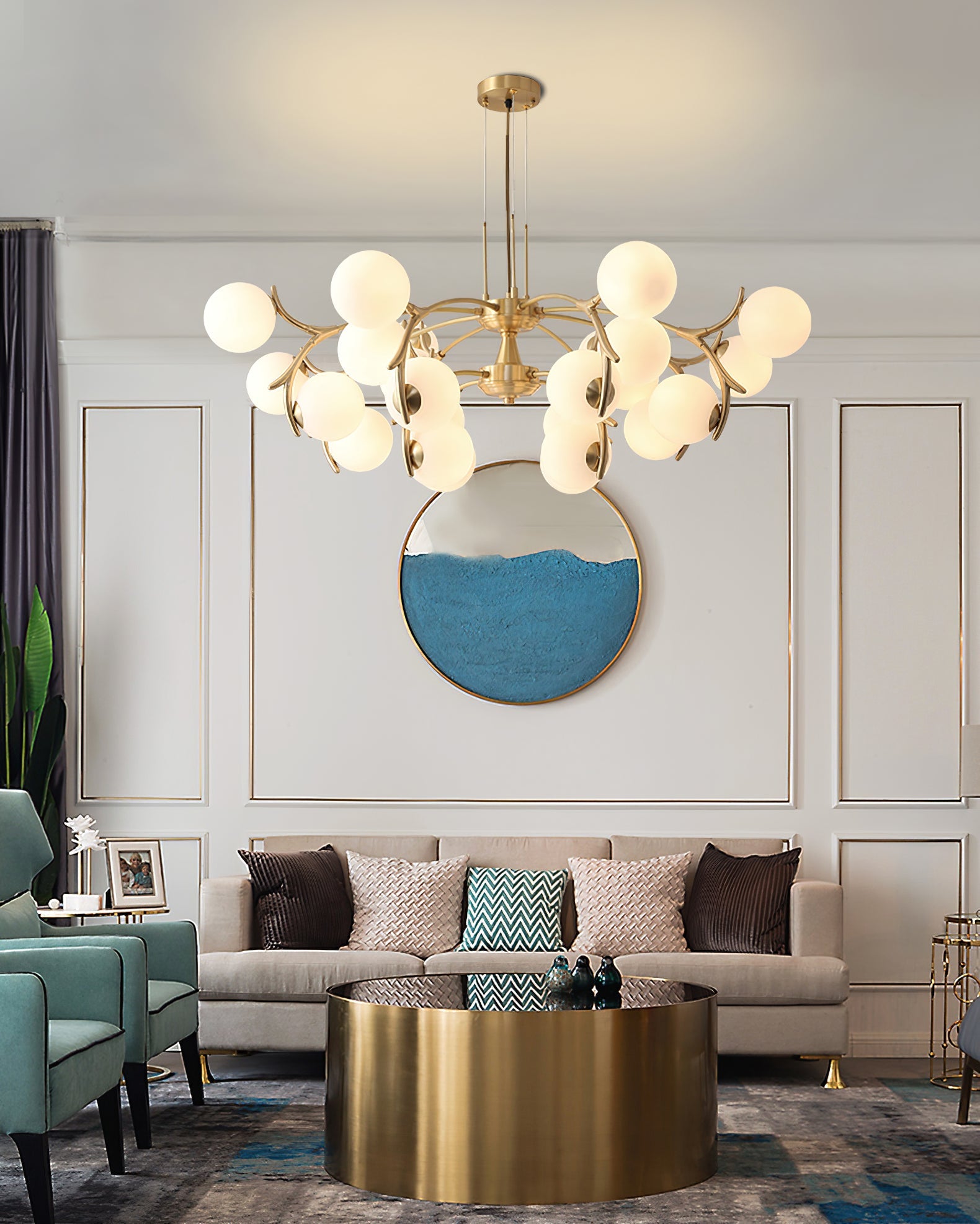 FENWICK CRYSTAL DRAPE CHANDELIER