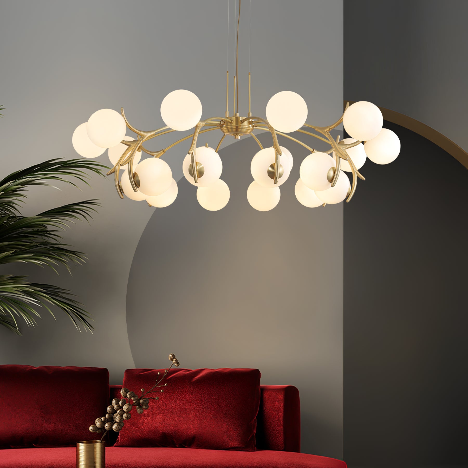 FENWICK CRYSTAL DRAPE CHANDELIER