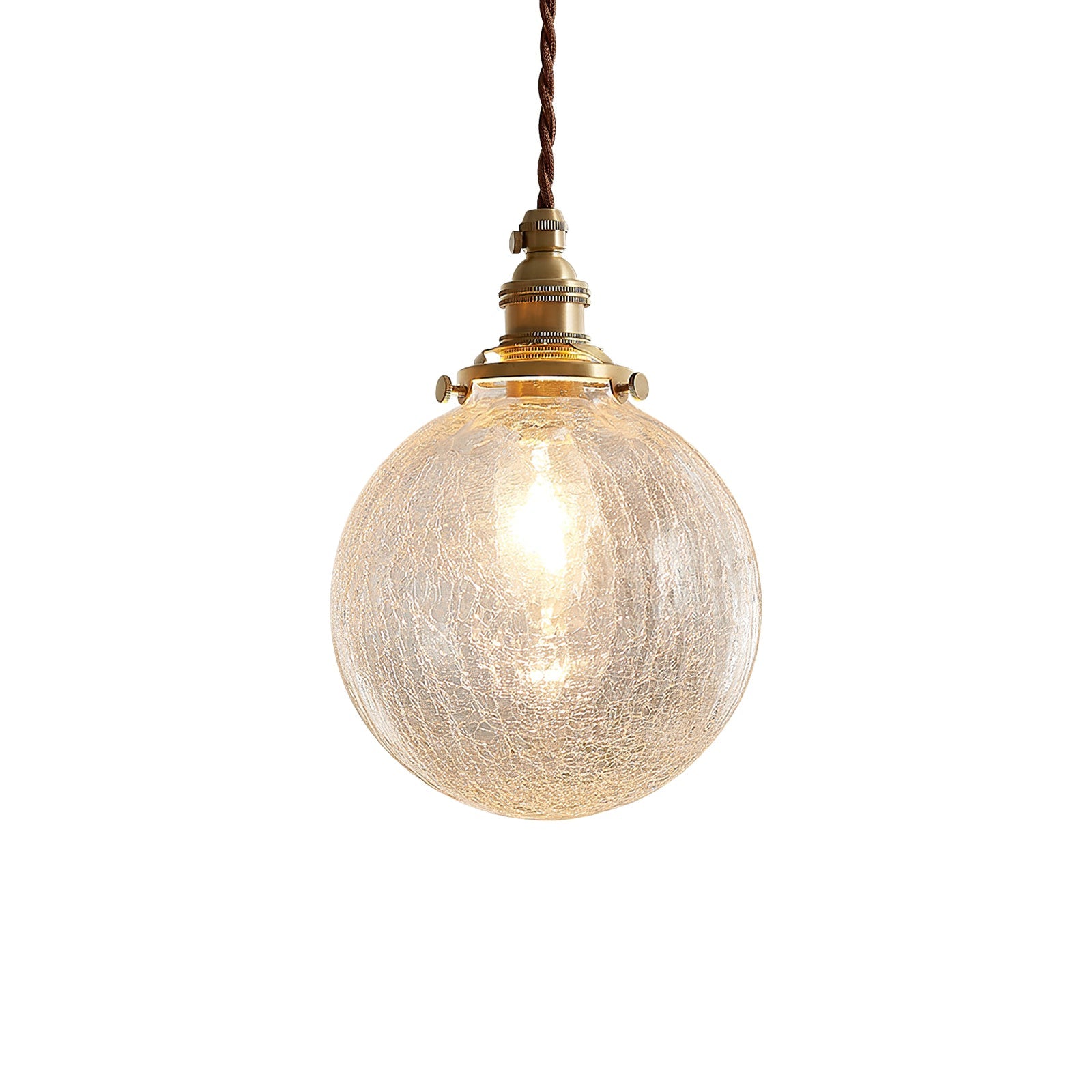 WINTHROP CRACKLE GLASS HANGING LANTERN