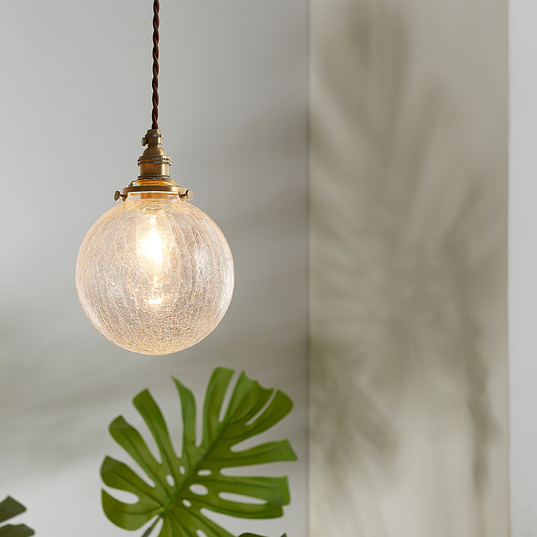 WINTHROP CRACKLE GLASS HANGING LANTERN