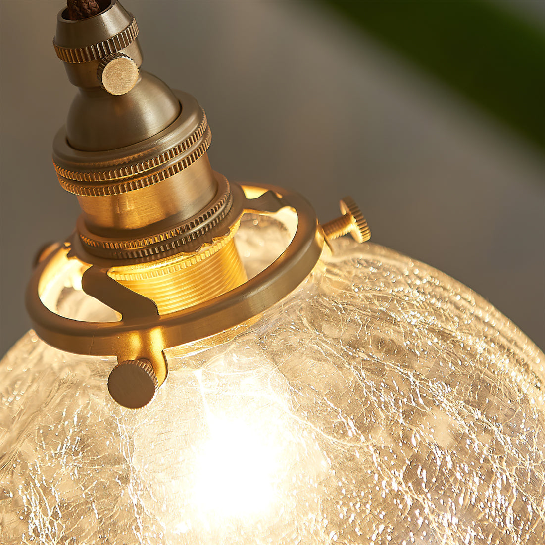 WINTHROP CRACKLE GLASS HANGING LANTERN