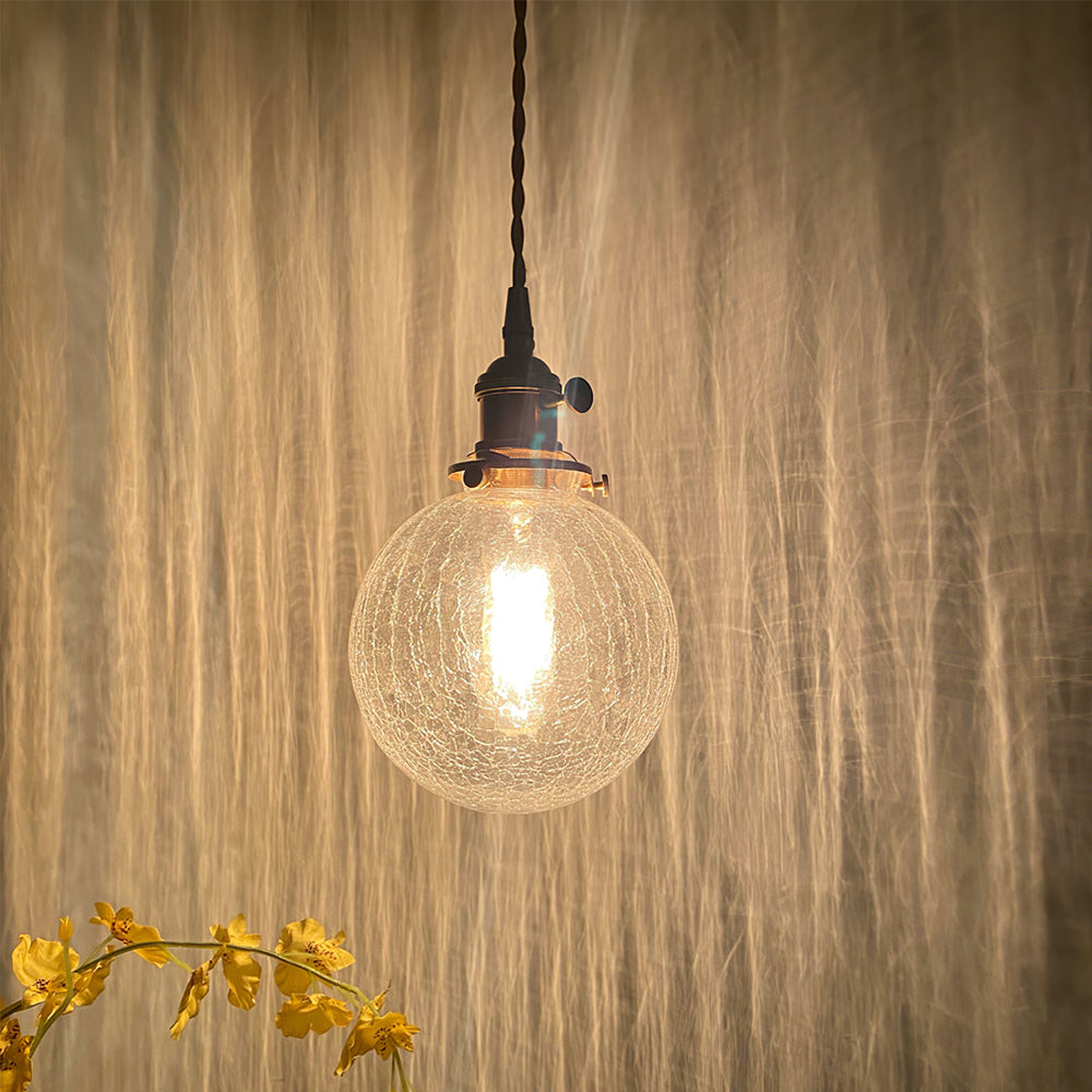 WINTHROP CRACKLE GLASS HANGING LANTERN