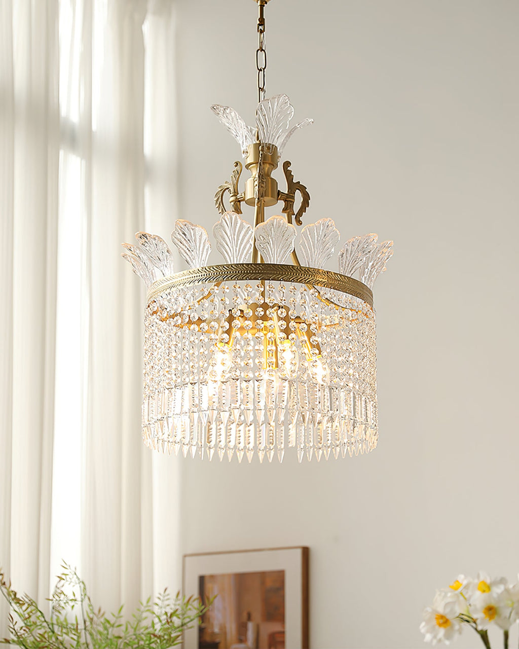 FENWICK LACE TRIMMED CEILING LIGHT