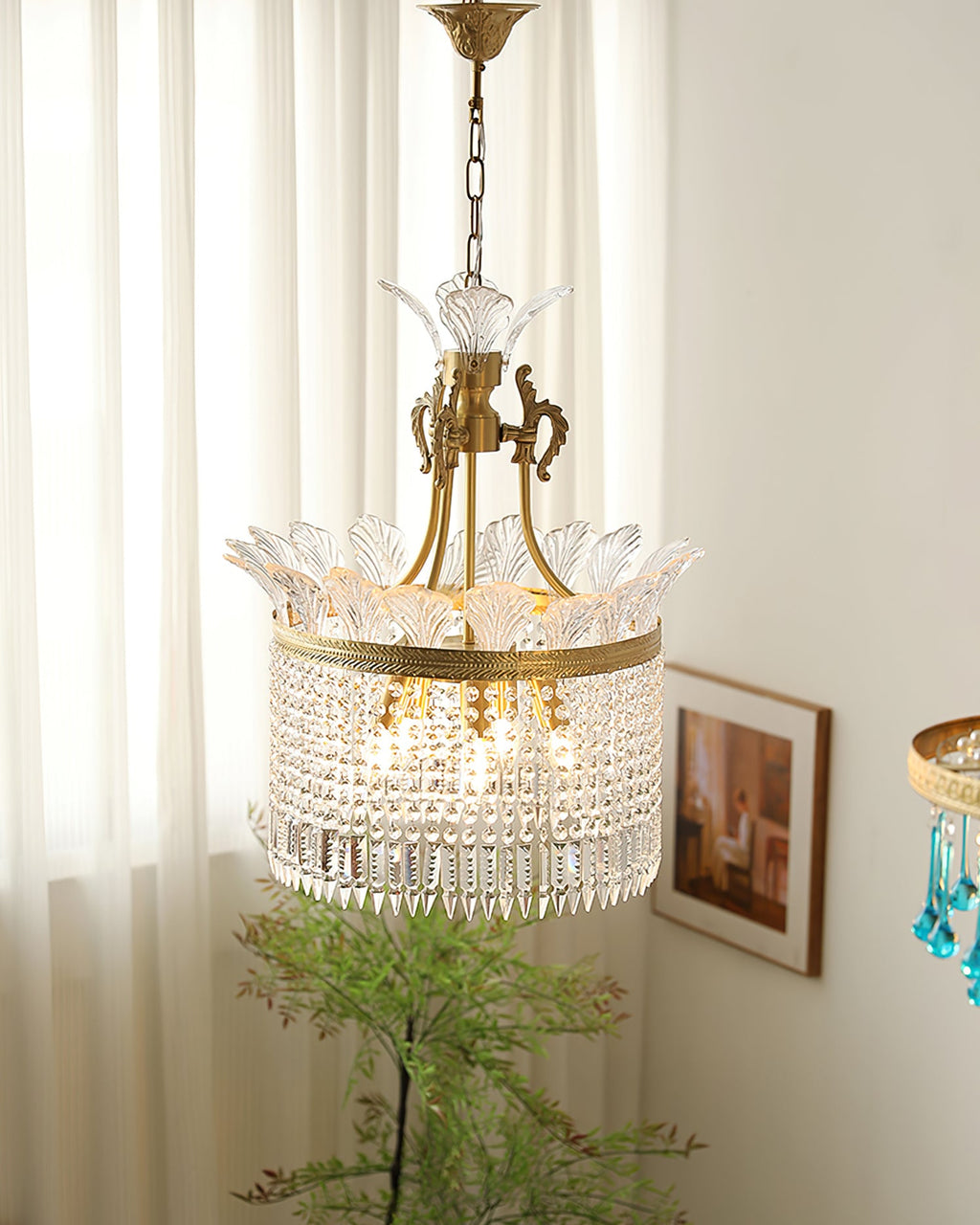 FENWICK LACE TRIMMED CEILING LIGHT