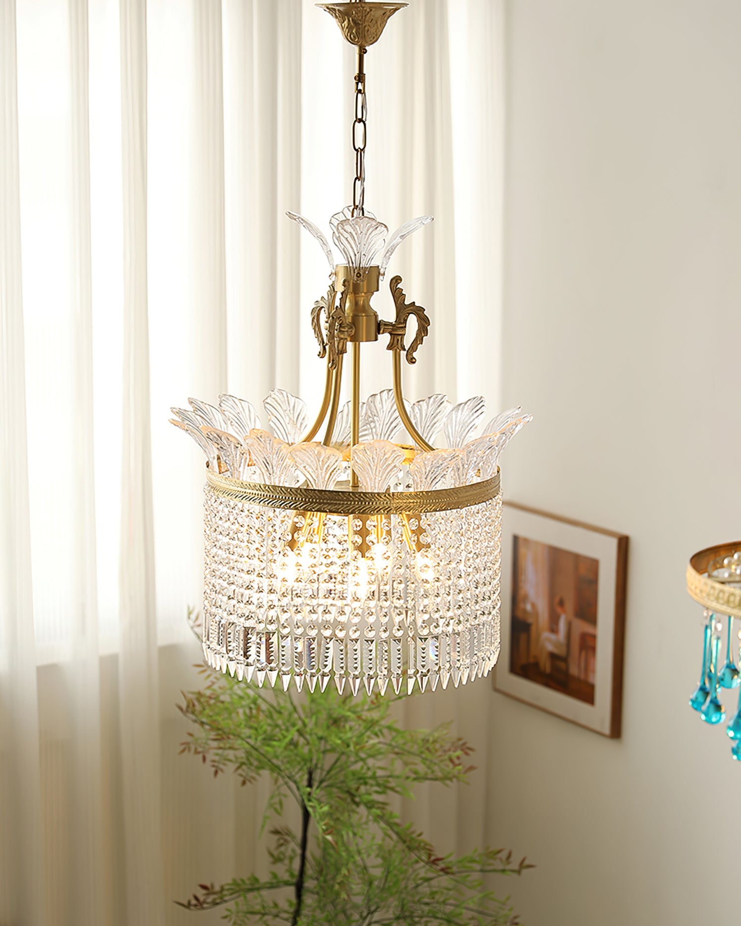 FENWICK LACE TRIMMED CEILING LIGHT