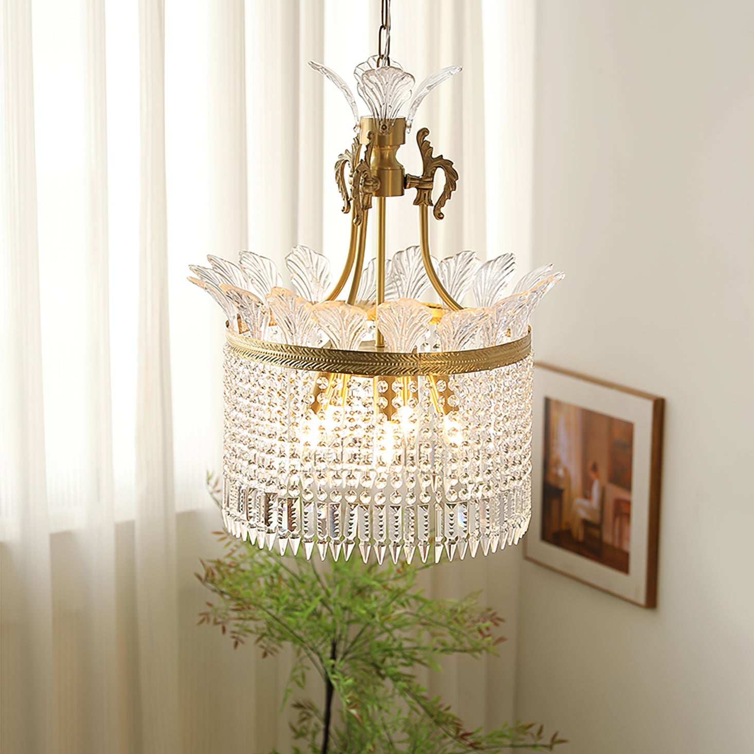 FENWICK LACE TRIMMED CEILING LIGHT
