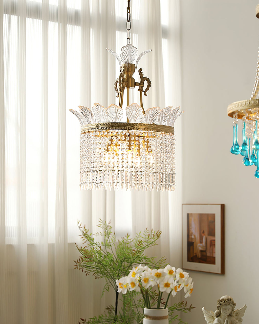 FENWICK LACE TRIMMED CEILING LIGHT