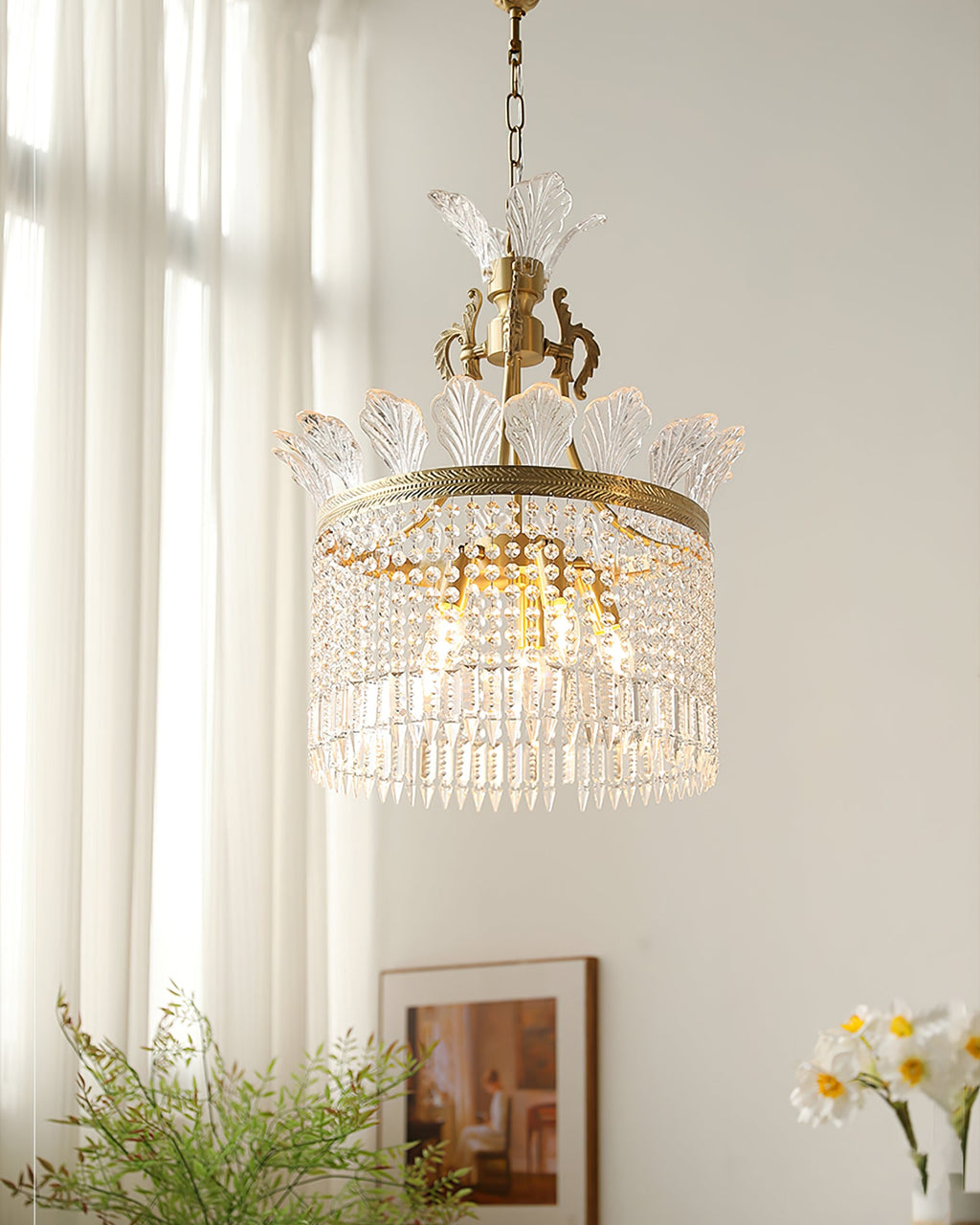 FENWICK LACE TRIMMED CEILING LIGHT