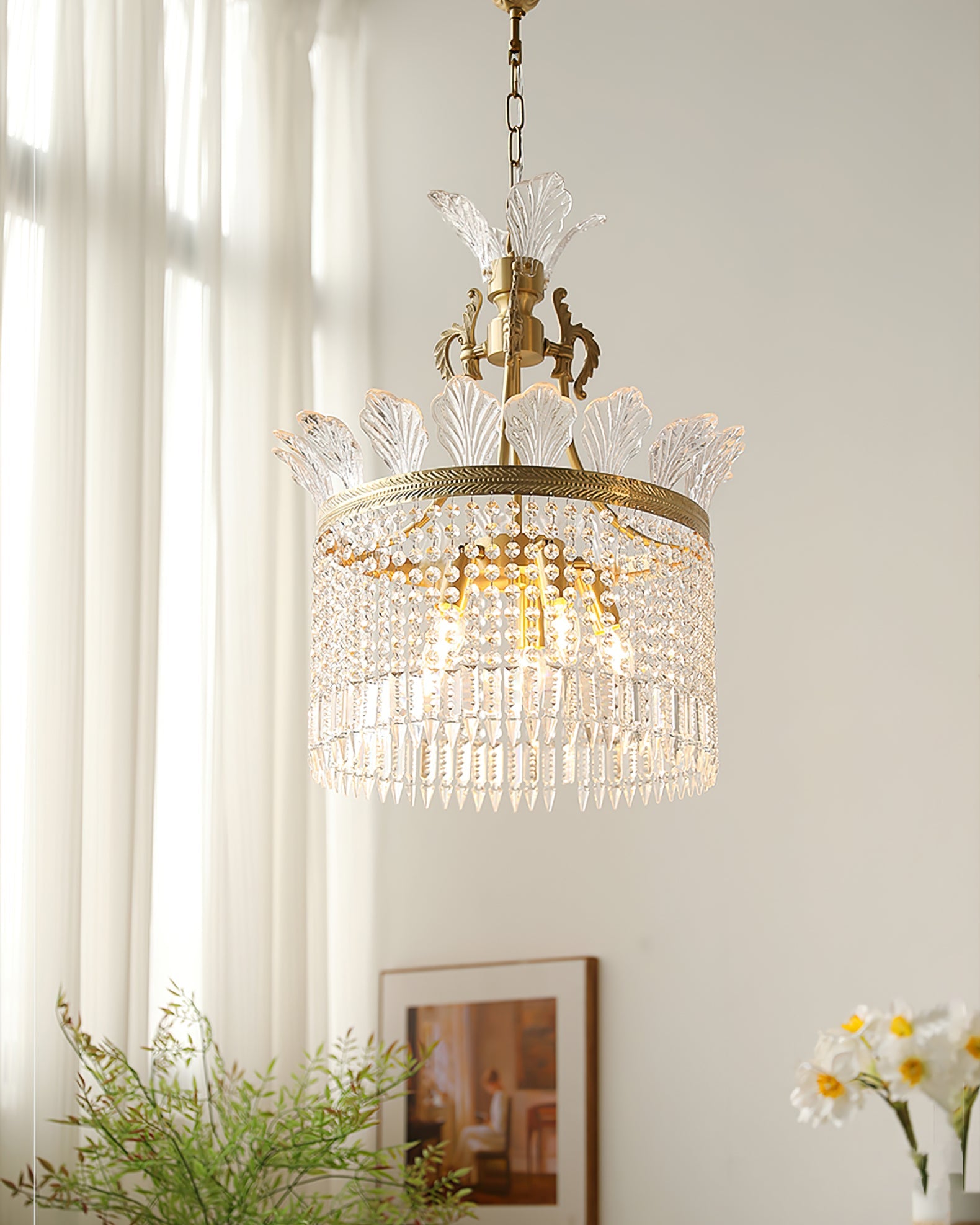 FENWICK LACE TRIMMED CEILING LIGHT