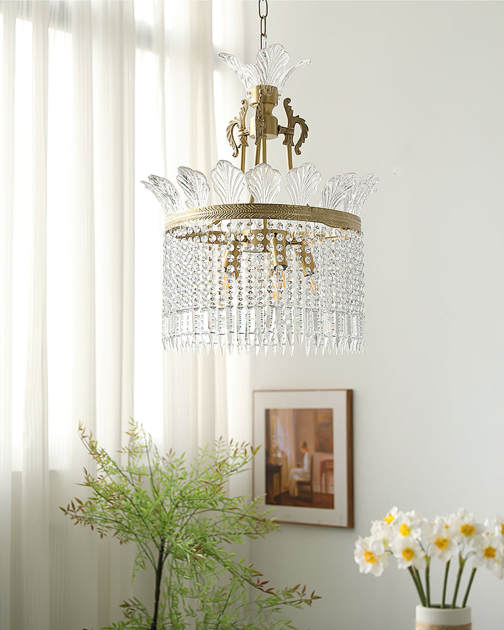 FENWICK LACE TRIMMED CEILING LIGHT