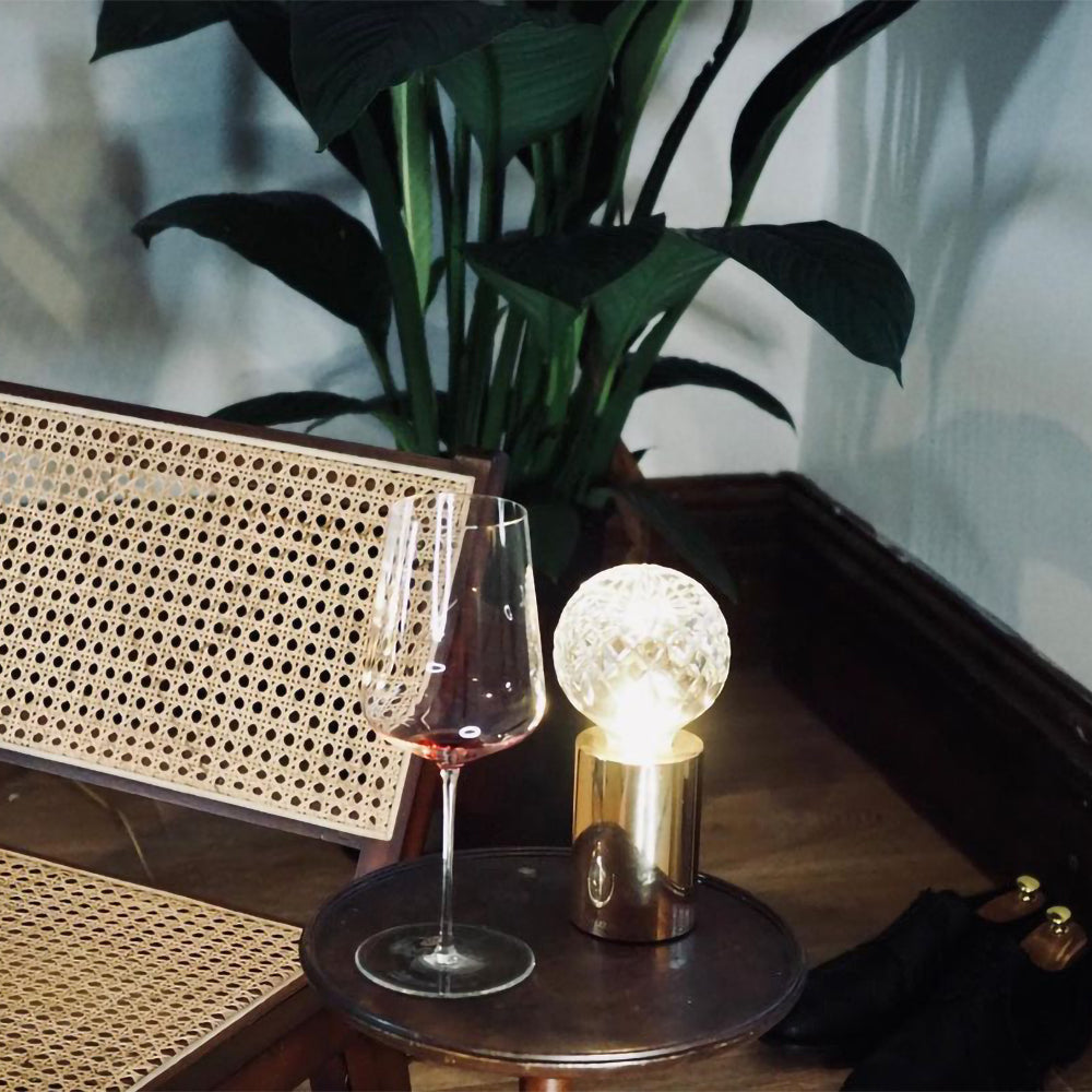 ASTON CRYSTAL ORB TABLE LANTERN