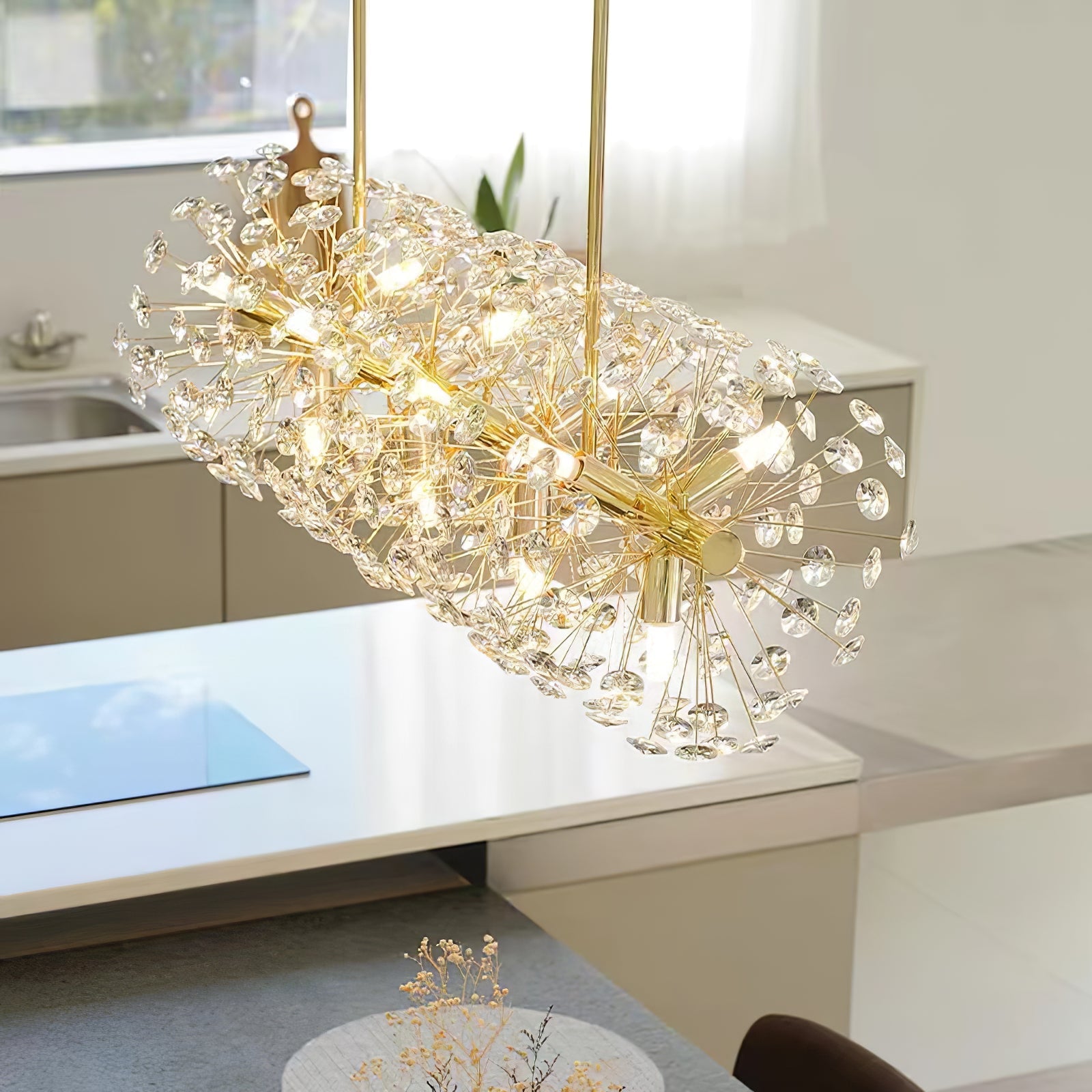 FIRECRACKER CRYSTAL CEILING LANTERN