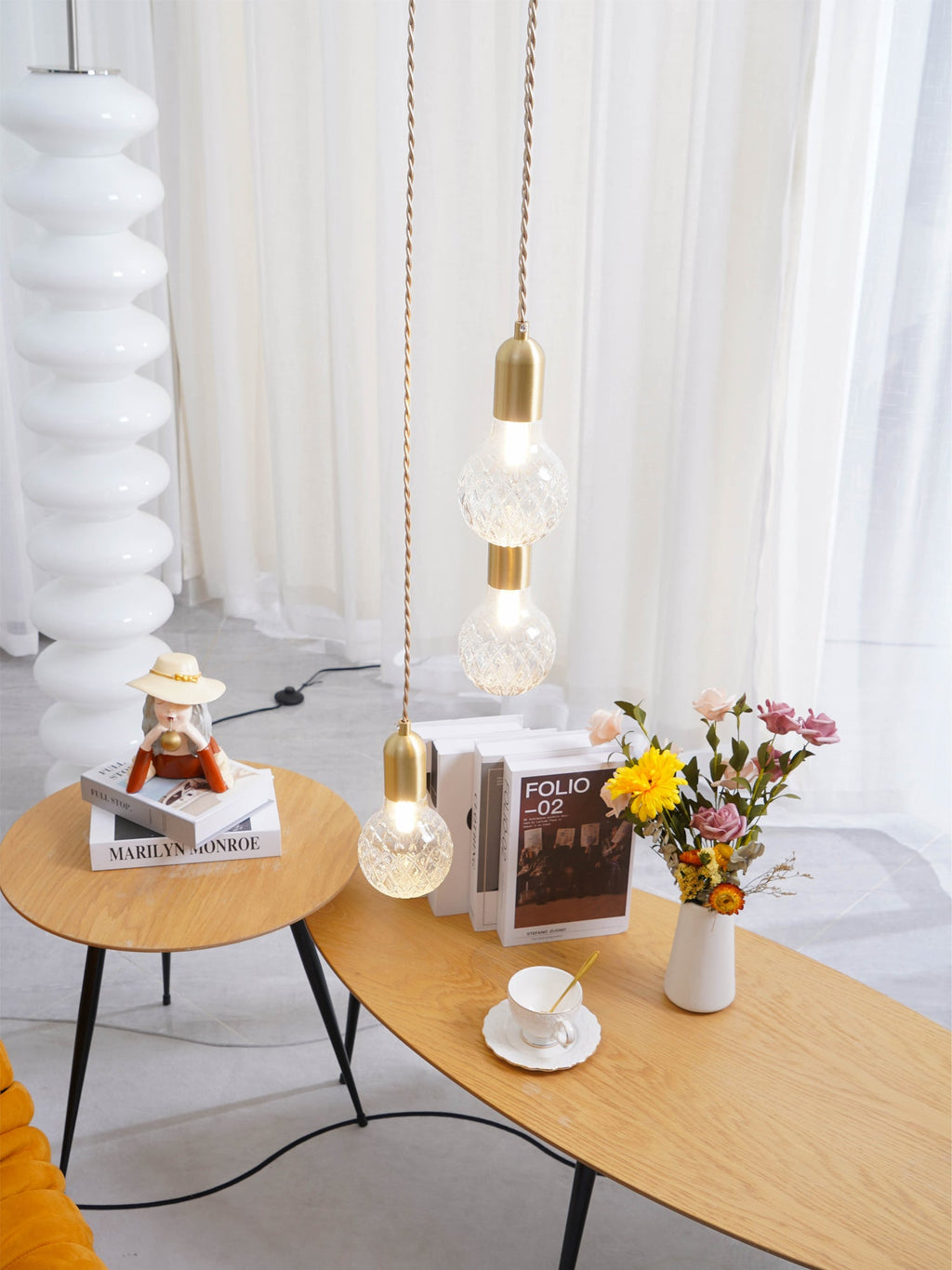 WINTHROP CRYSTAL GLOBE HANGING LAMP