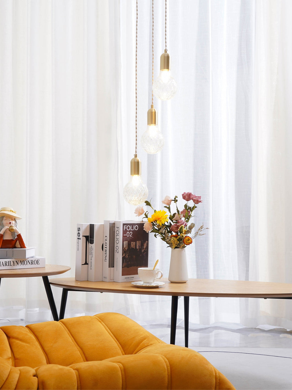 WINTHROP CRYSTAL GLOBE HANGING LAMP