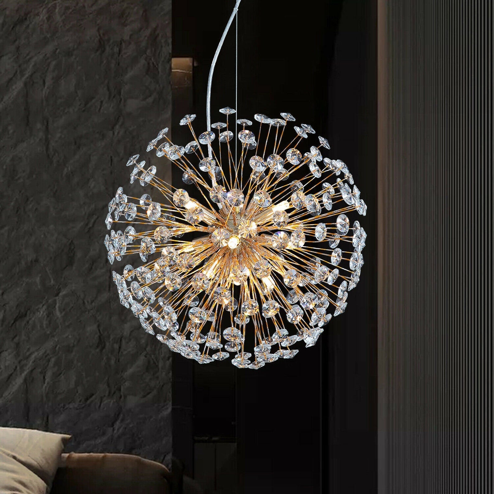 THISTLEFALL CRYSTAL LIGHTING ORB