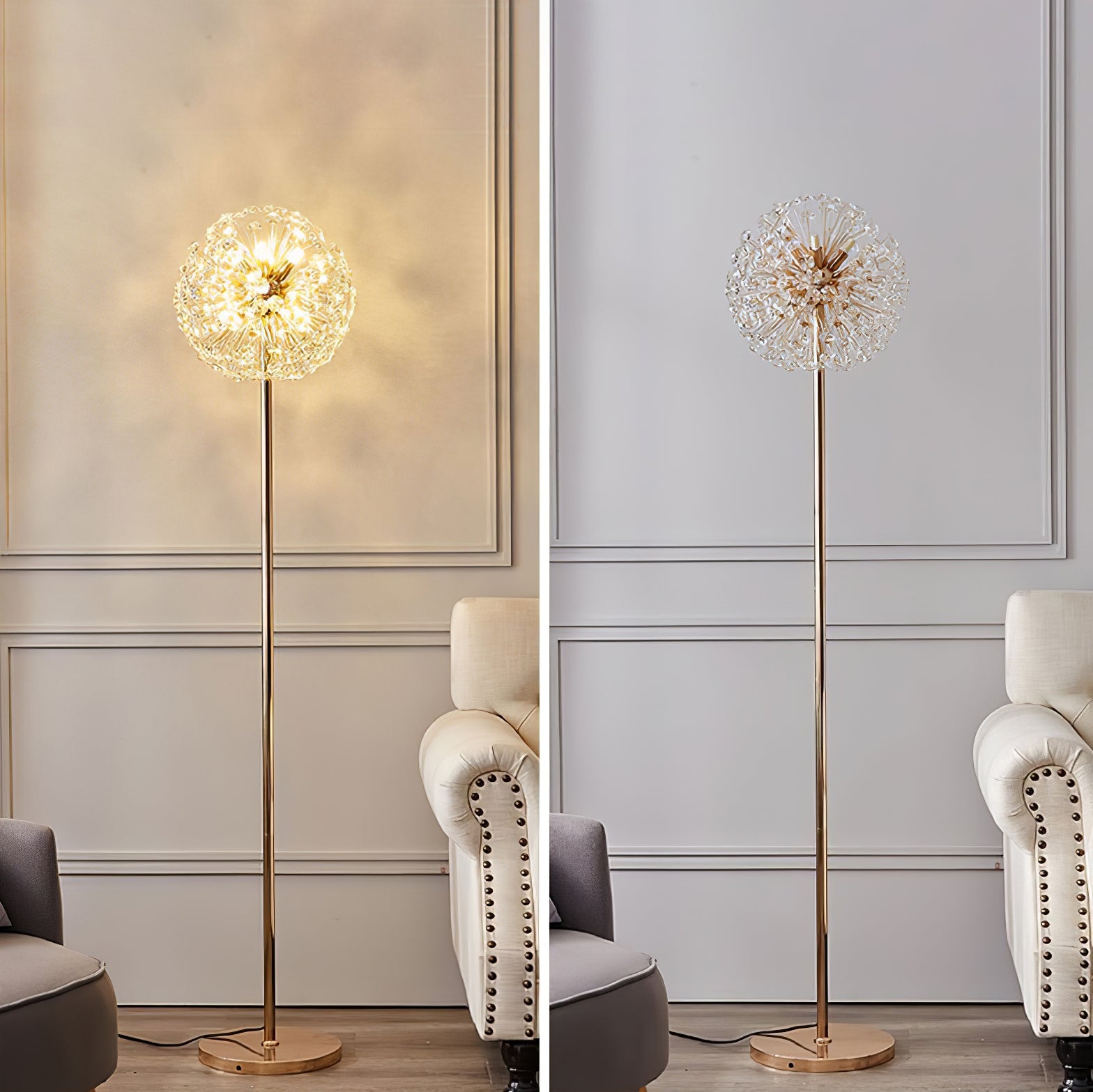 WINTHORPE CRYSTAL BLOOM FLOOR LANTERN