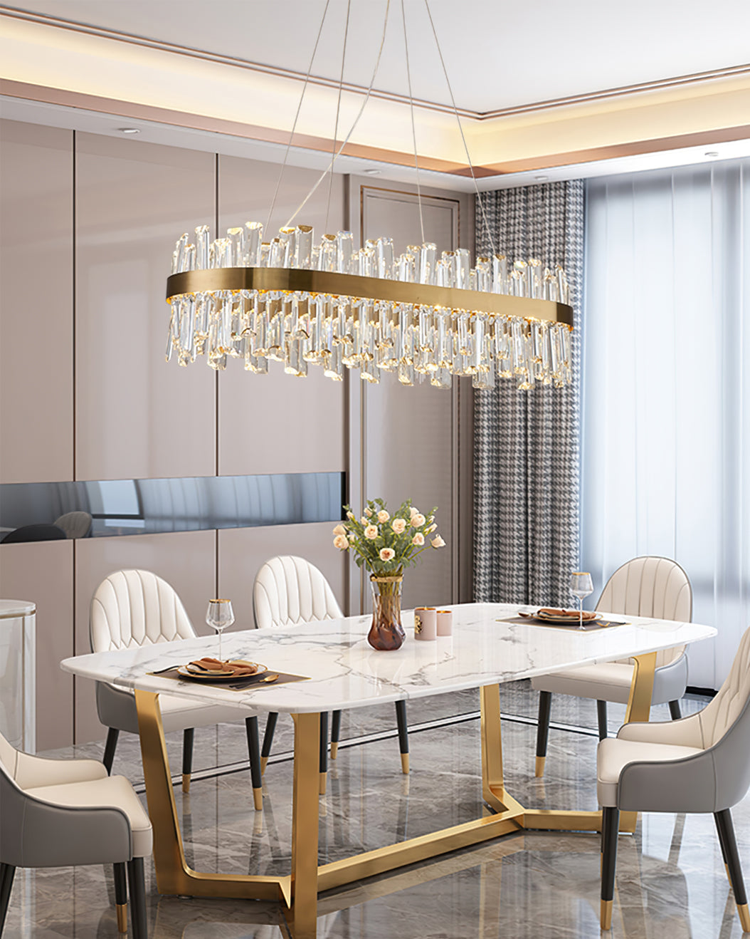 WINTERBOURNE CRYSTAL ORBILLION CHANDELIER