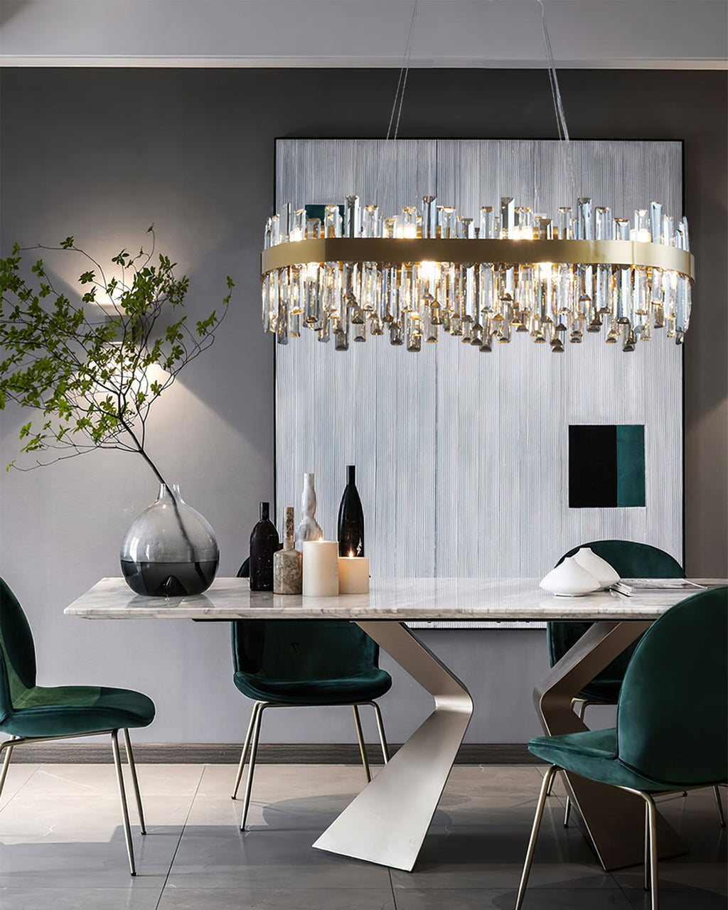 WINTERBOURNE CRYSTAL ORBILLION CHANDELIER