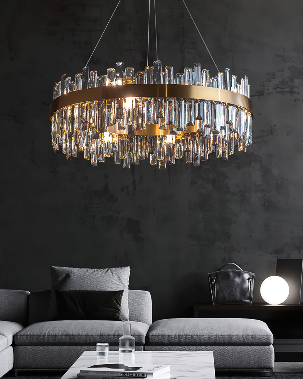 WINTERBOURNE CRYSTAL ORBILLION CHANDELIER