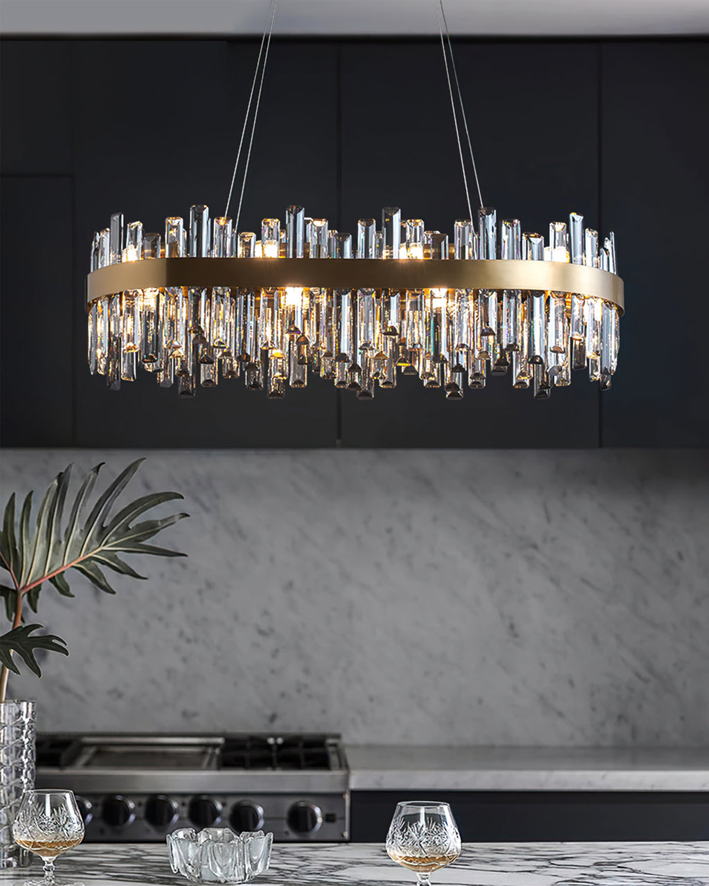 WINTERBOURNE CRYSTAL ORBILLION CHANDELIER