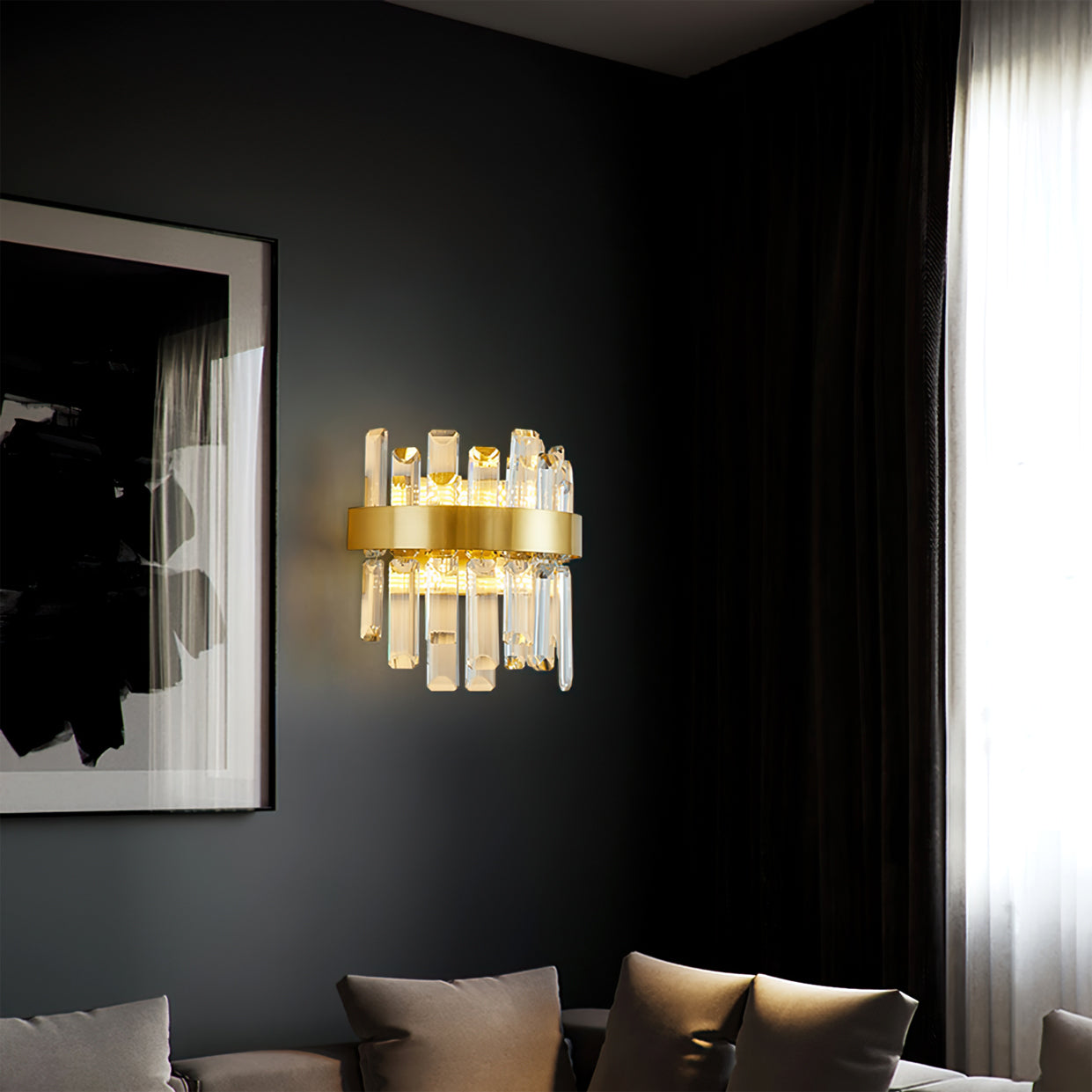 WINTERBOURNE CRYSTAL RAY WALL SCONCE