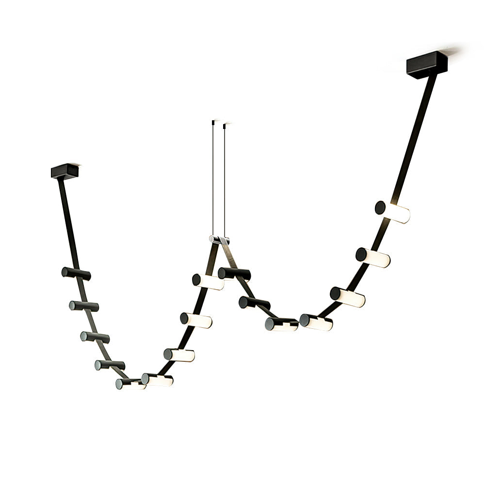 RAVENSCROFT CURVED LEATHER CEILING LIGHT