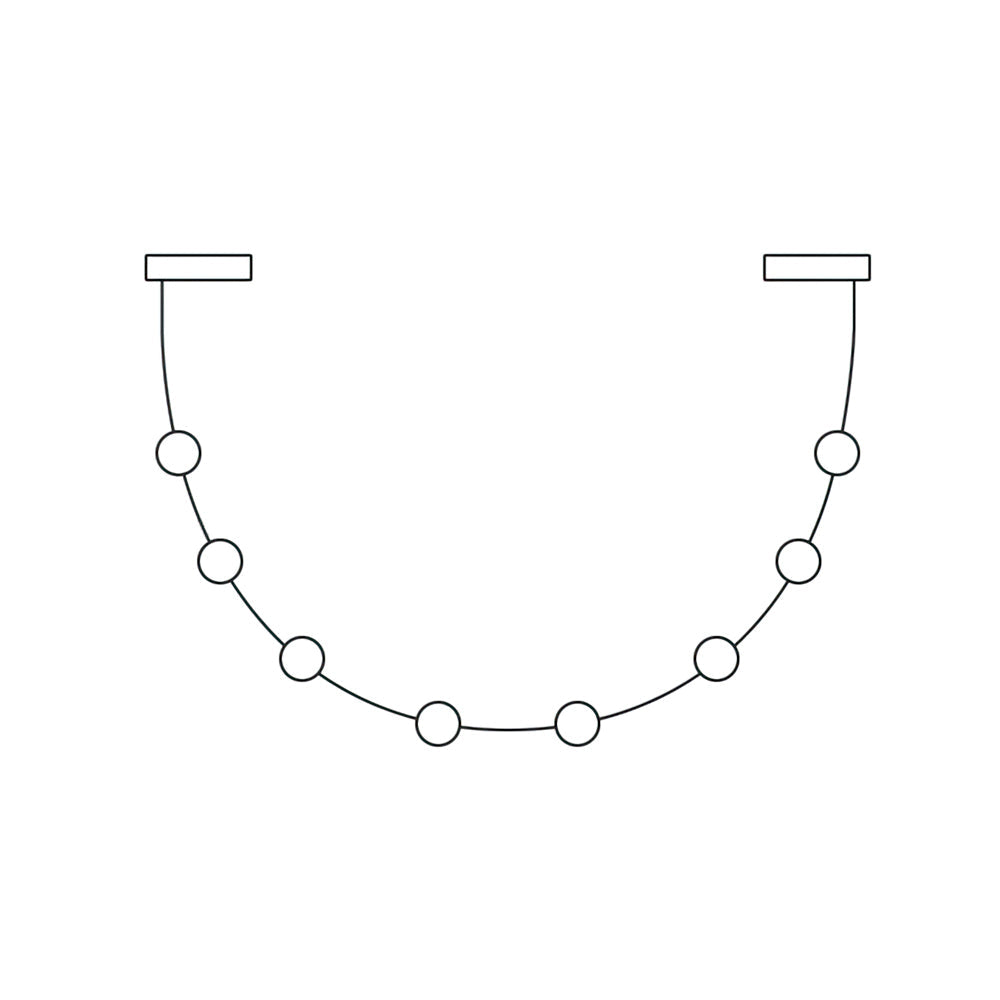 RAVENSCROFT CURVED LEATHER CEILING LIGHT