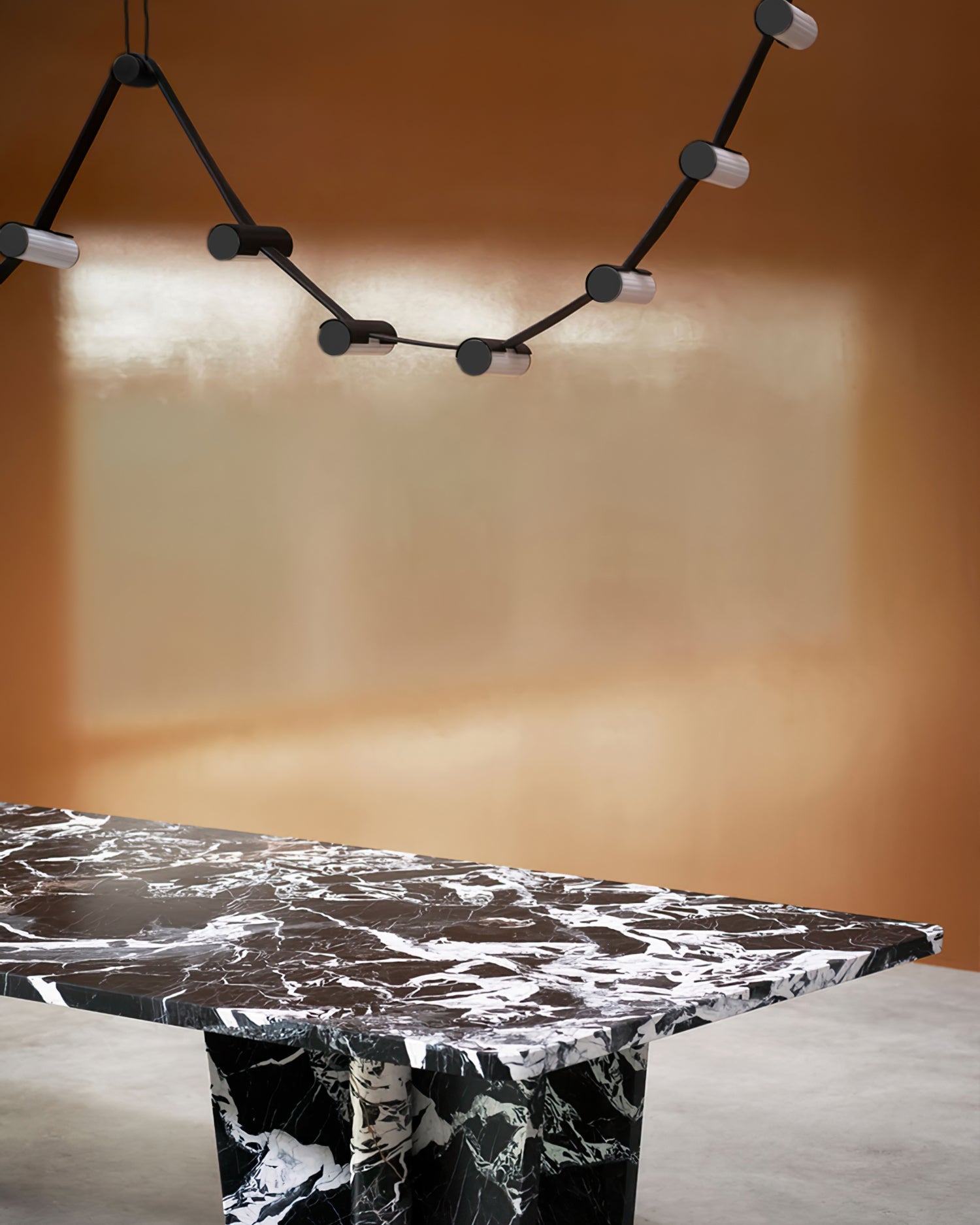 RAVENSCROFT CURVED LEATHER CEILING LIGHT