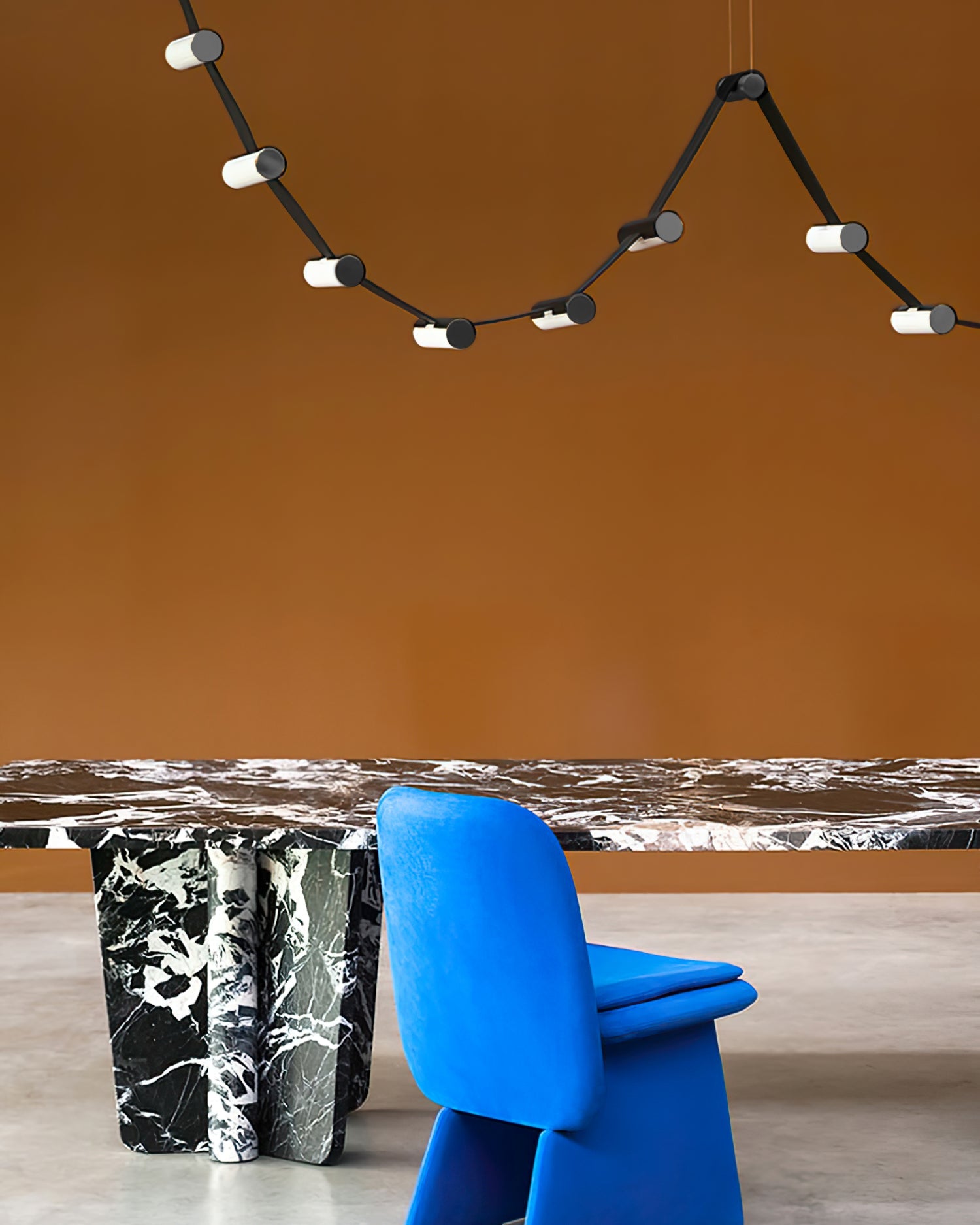 RAVENSCROFT CURVED LEATHER CEILING LIGHT