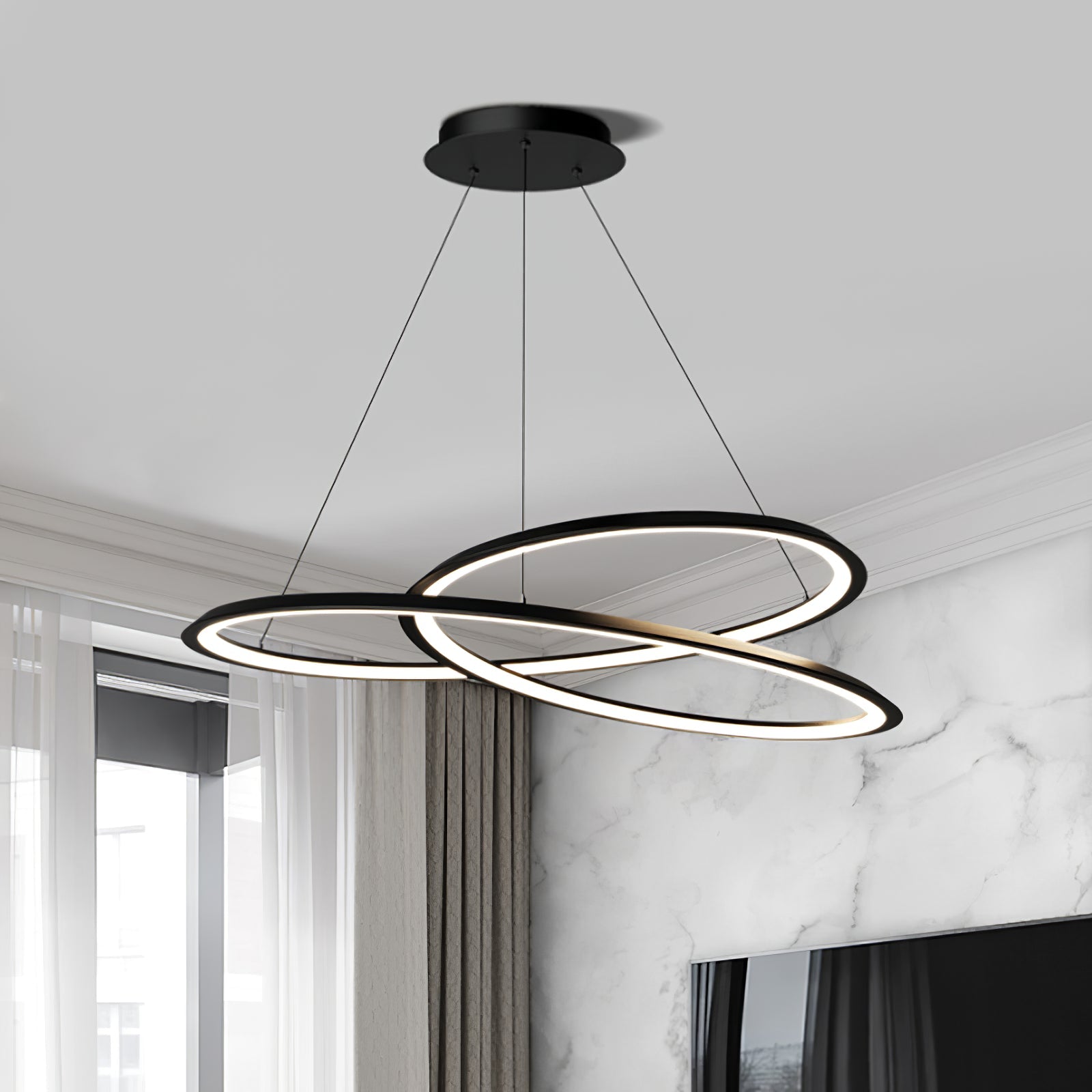 WINTHORPE CURVILINEAR LED HANGING LIGHT
